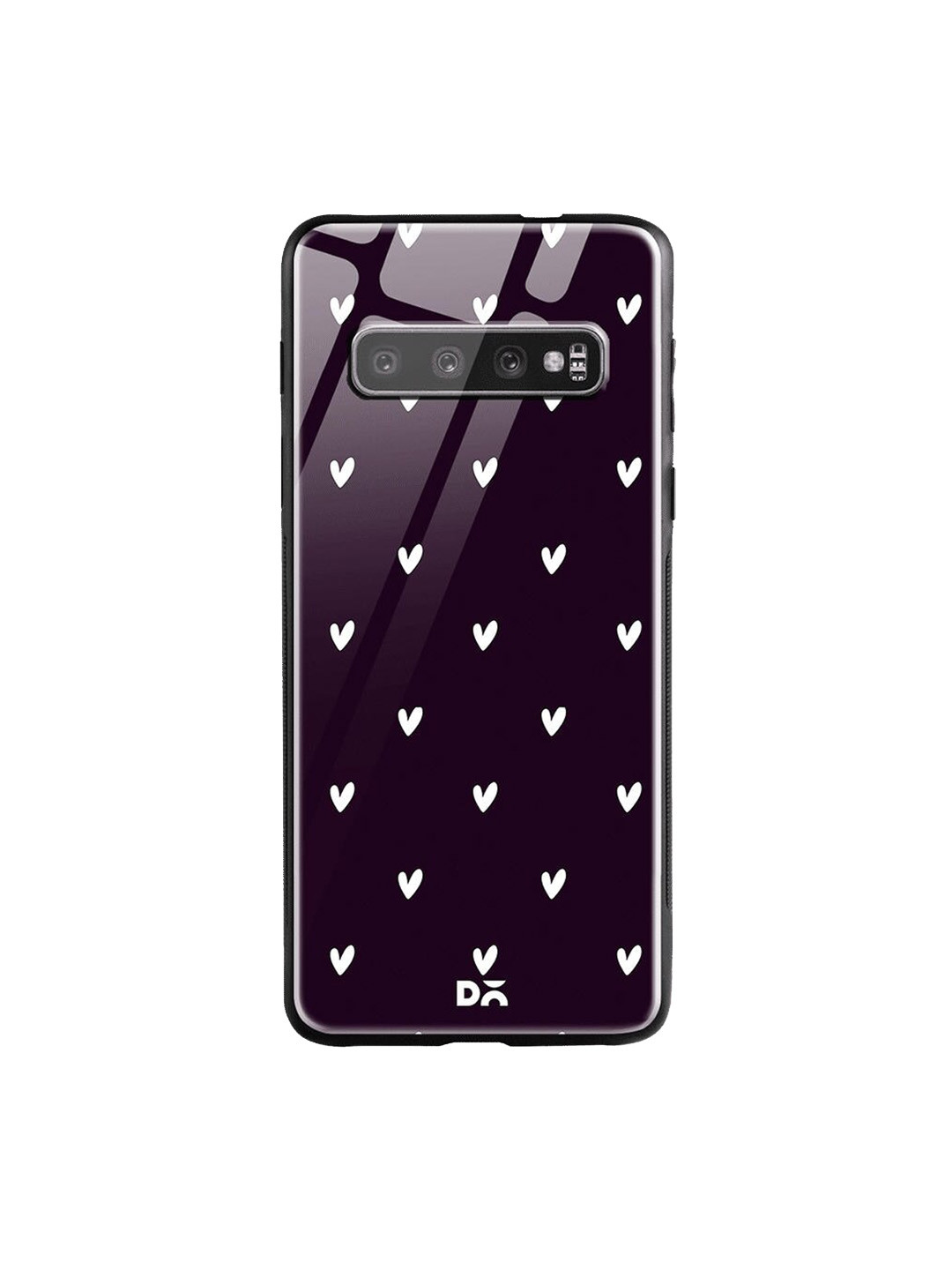 

DailyObjects Purple & White Bundle Heart Plum Samsung Galaxy S10 Glass Case
