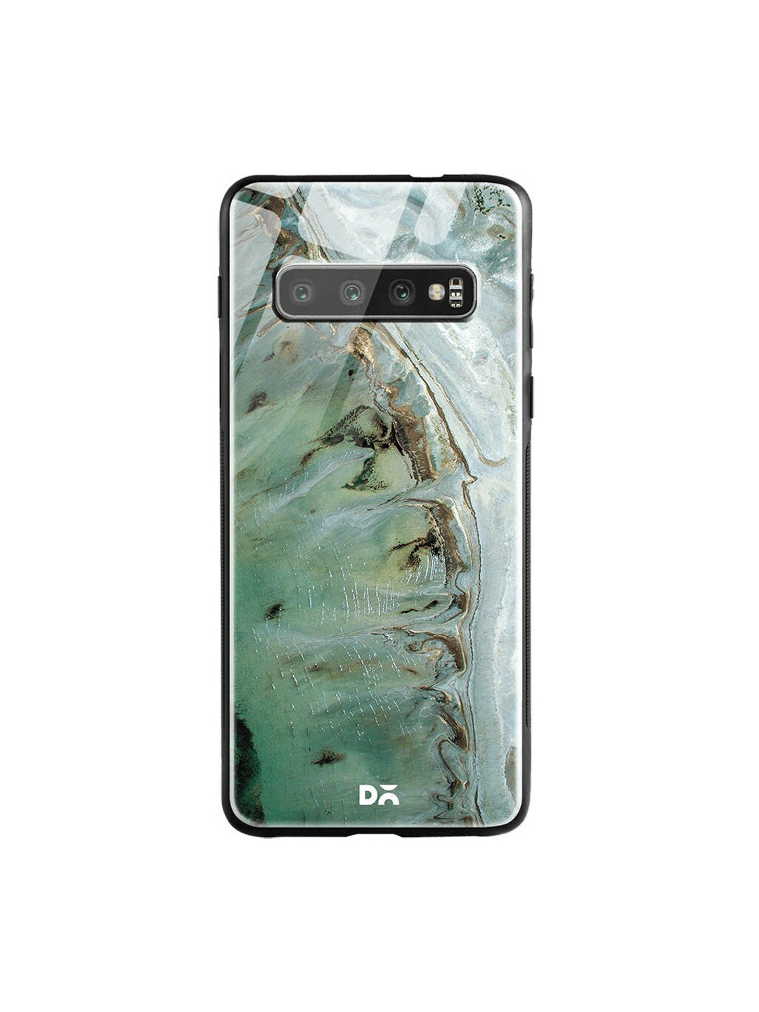 

DailyObjects Sea Green & Brown Beach Marble Samsung Galaxy S10 Glass Case