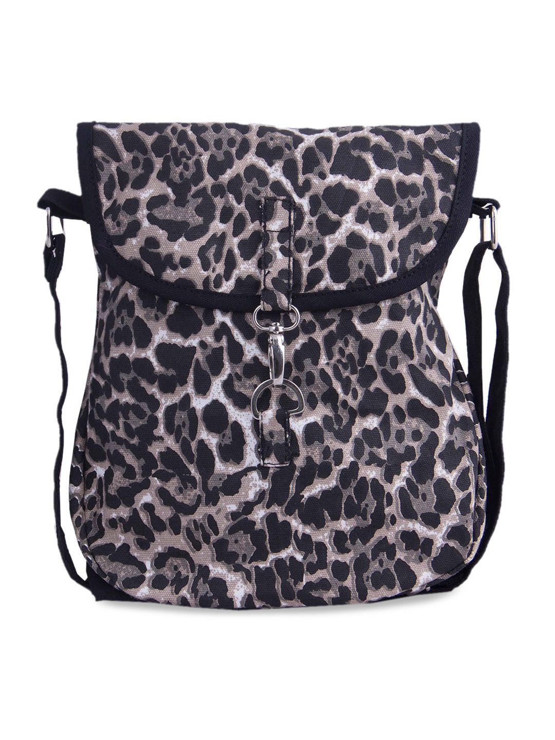 

Vivinkaa Black & White Animal Printed Sling Bag