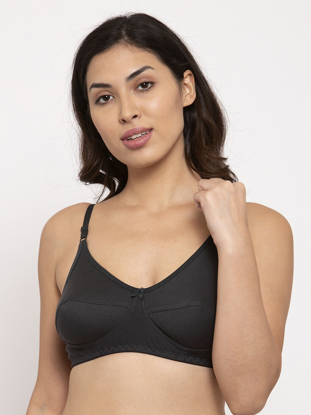 

Innocence Charcoal Solid Non-Wired Non Padded Everyday Bra