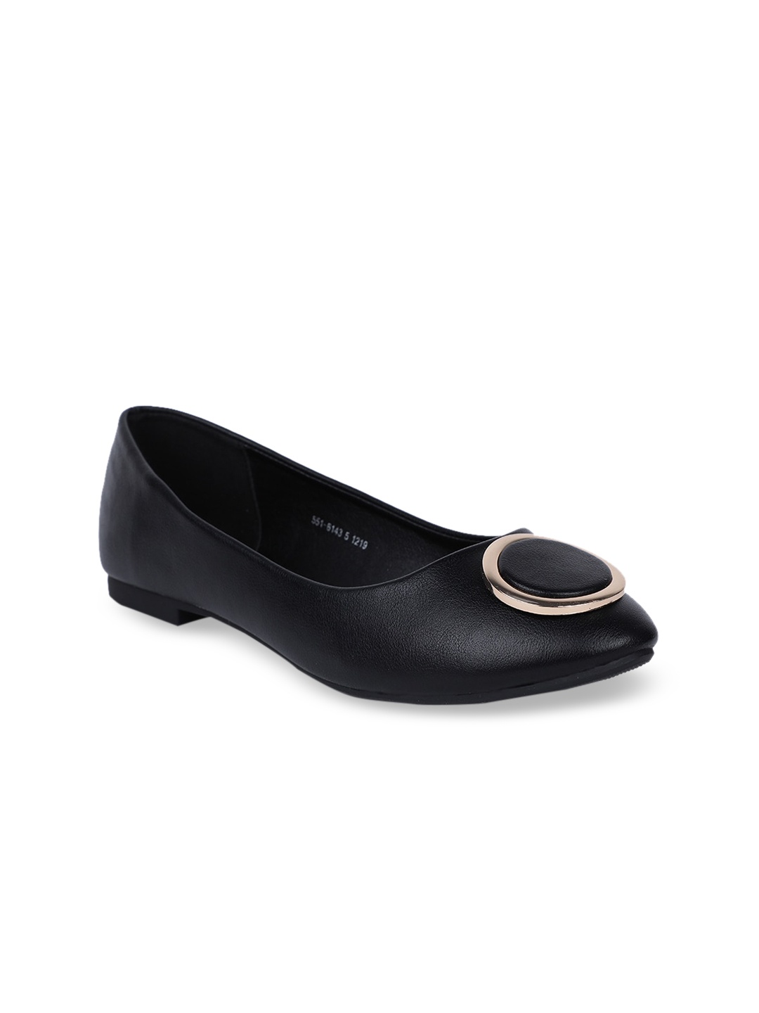 

Bata Women Black Solid Ballerinas