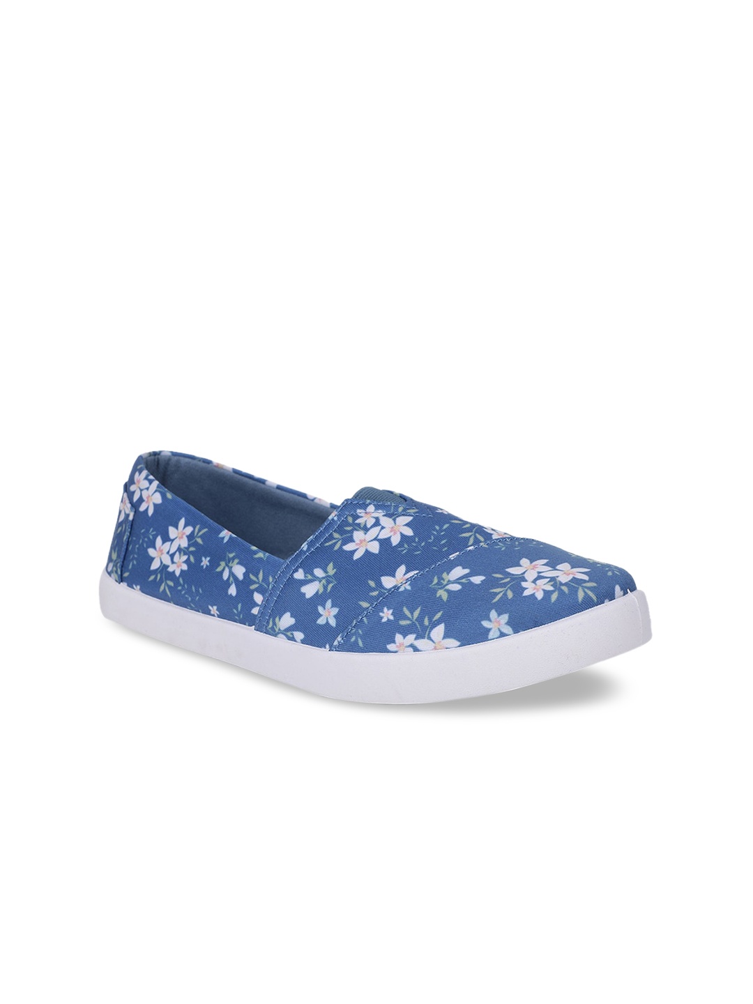 

Bata Women Blue Floral Slip-On Sneakers