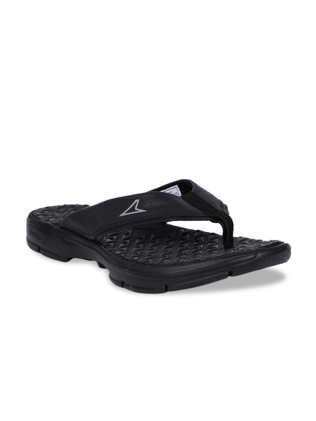 

Power Men Black Solid Thong Flip-Flops