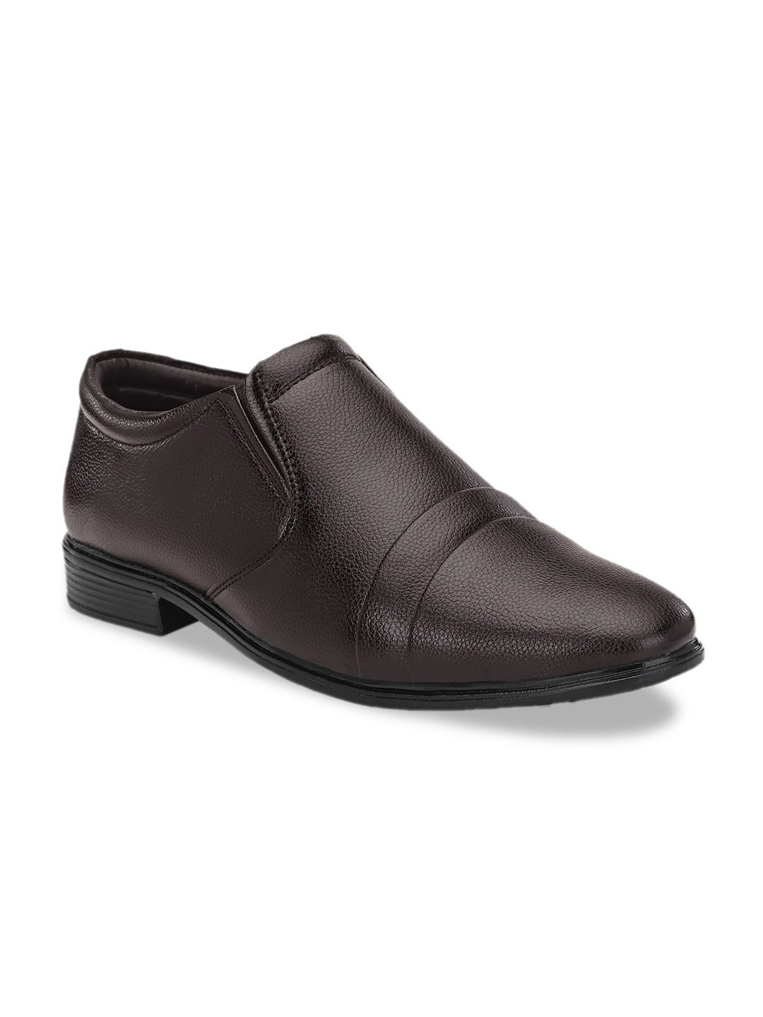 

Prolific Men Brown Solid Formal Slip-Ons