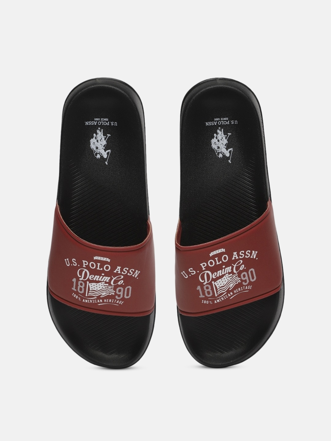 

U.S. Polo Assn. Men Red Printed Toplin 2.0 Sliders