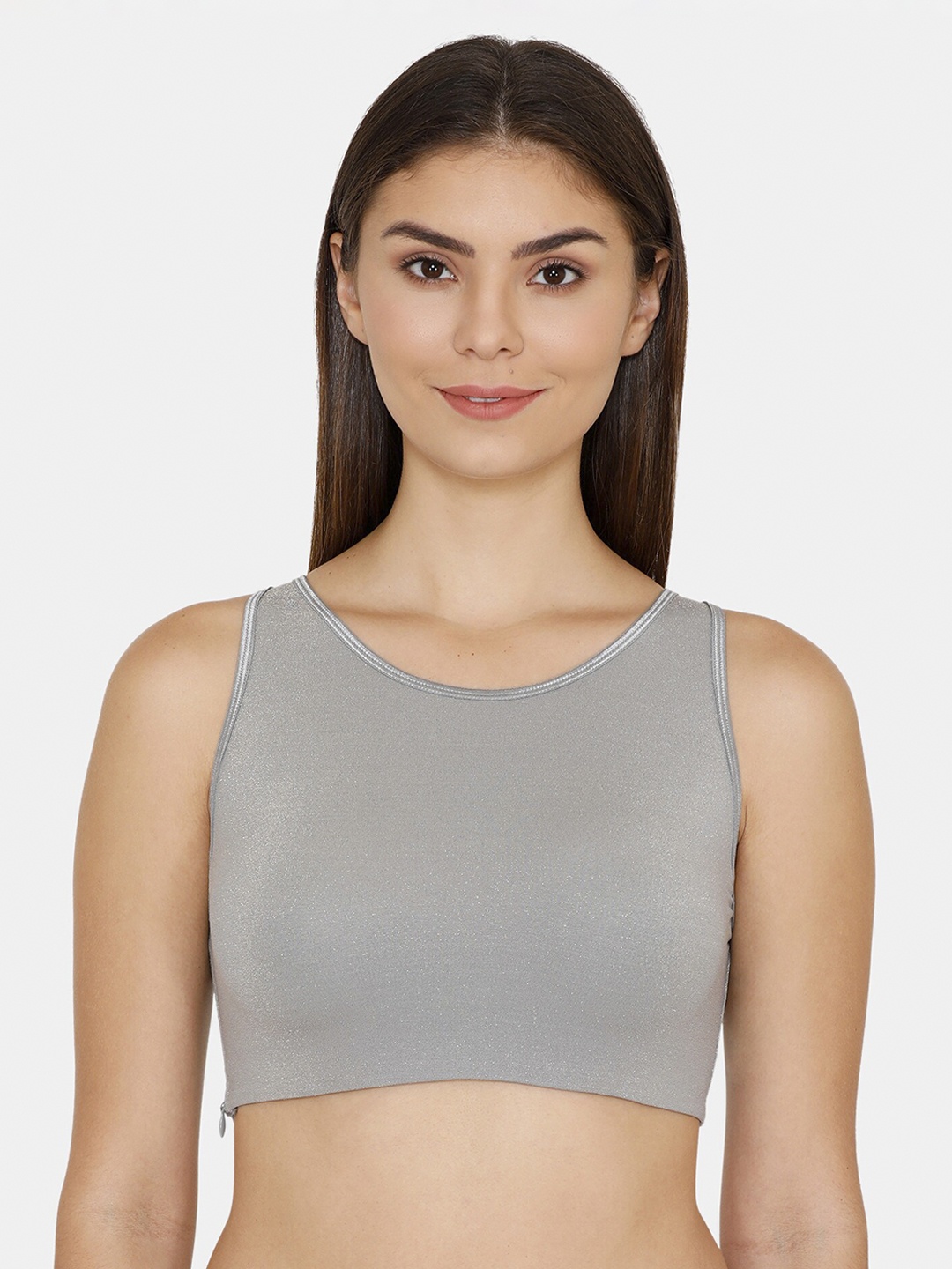 

Zivame Grey Solid Underwired Lightly Padded Sports Bra ZI1846FASHASLVR