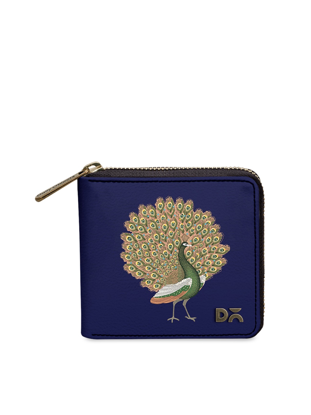 

DailyObjects Women Blue & Beige Printed Zip Around Wallet