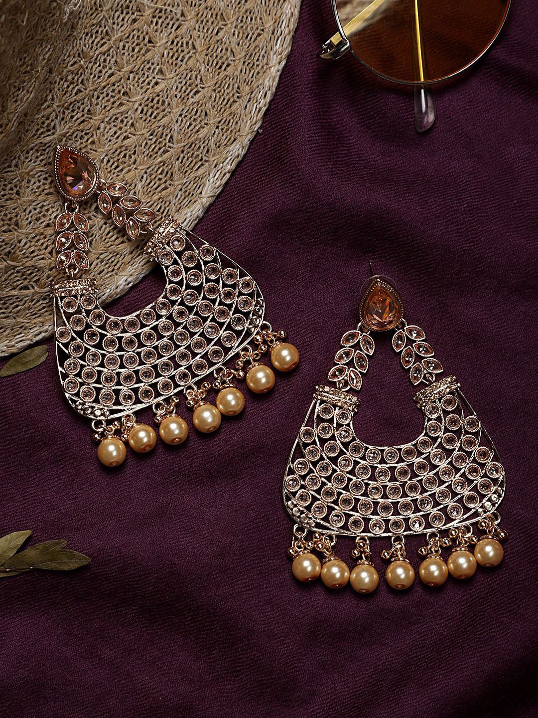 

Mali Fionna Gold-Plated Triangular Drop Earrings