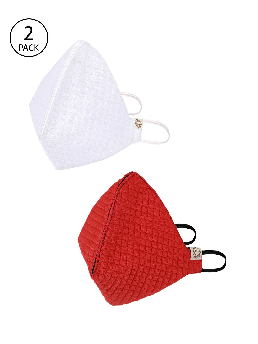 

VASTRAMAY Unisex 2Pcs 4Ply Protectove Outdoor Face Masks, Red