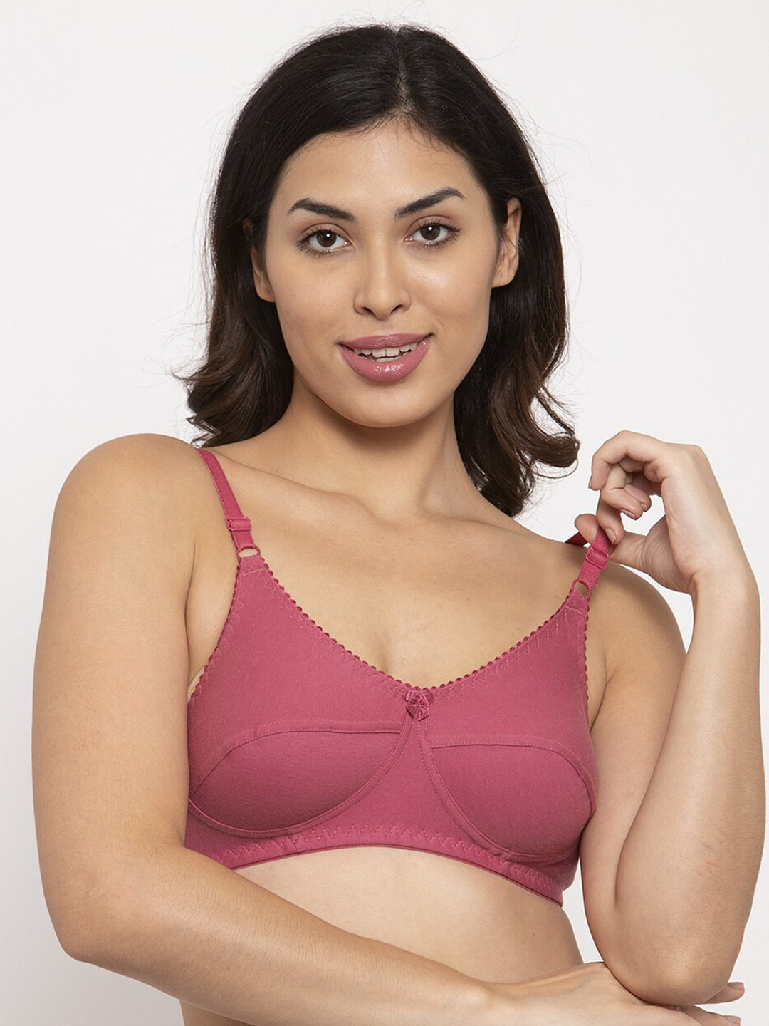 

Innocence Pink Solid Non-Wired Non Padded Everyday Bra BBAPLIN90079