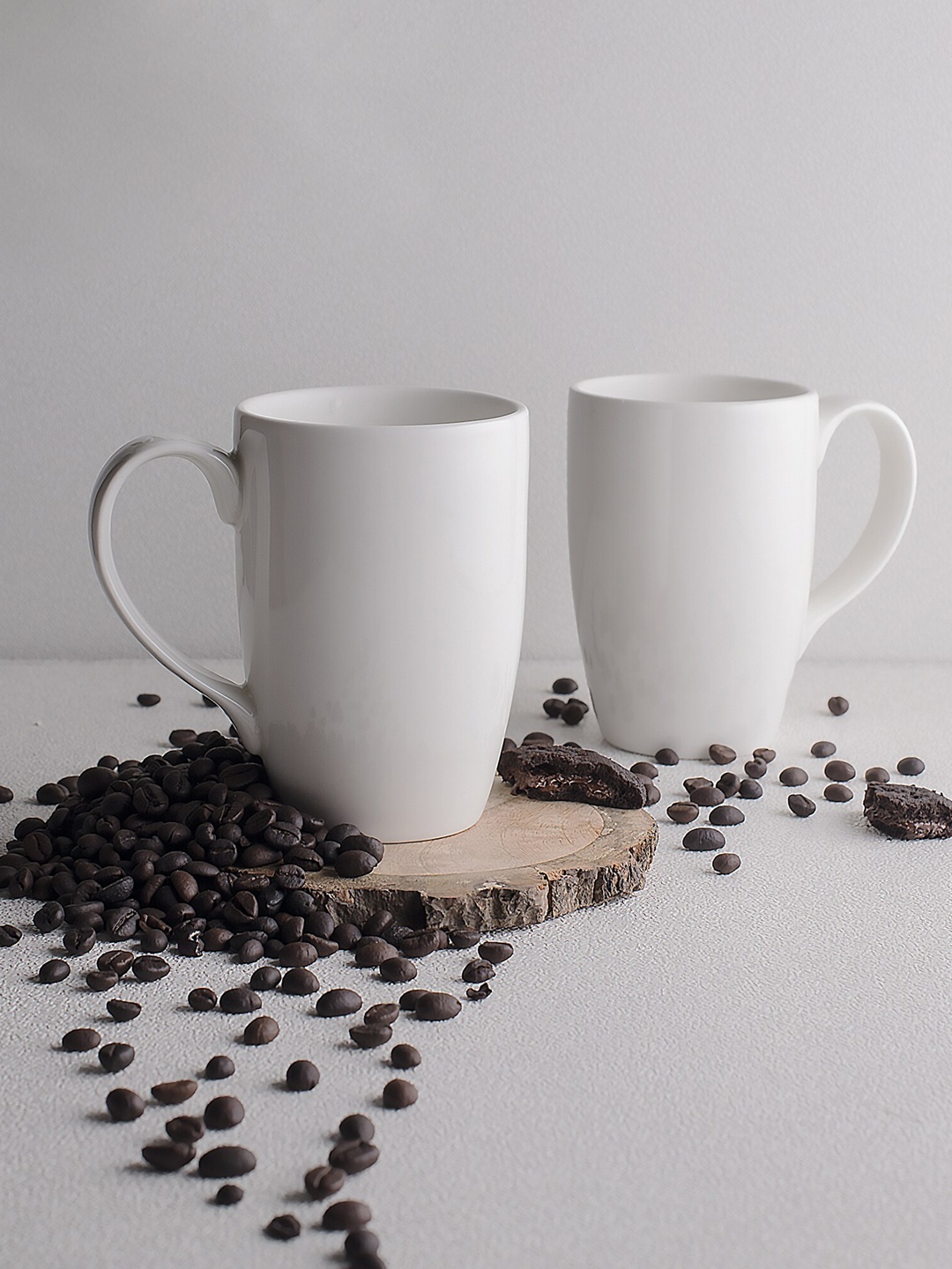 

Ariane Set Of 2 White Solid Prime Morning Coffee Mugs