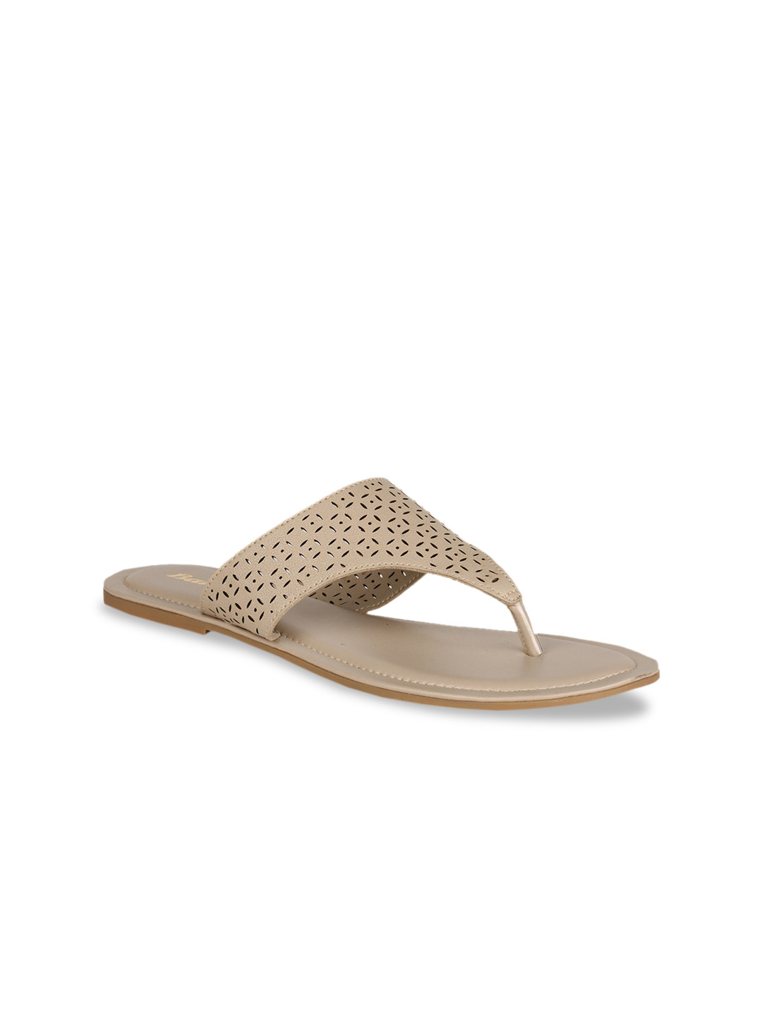 

Bata Women Beige Solid Open Toe Flats