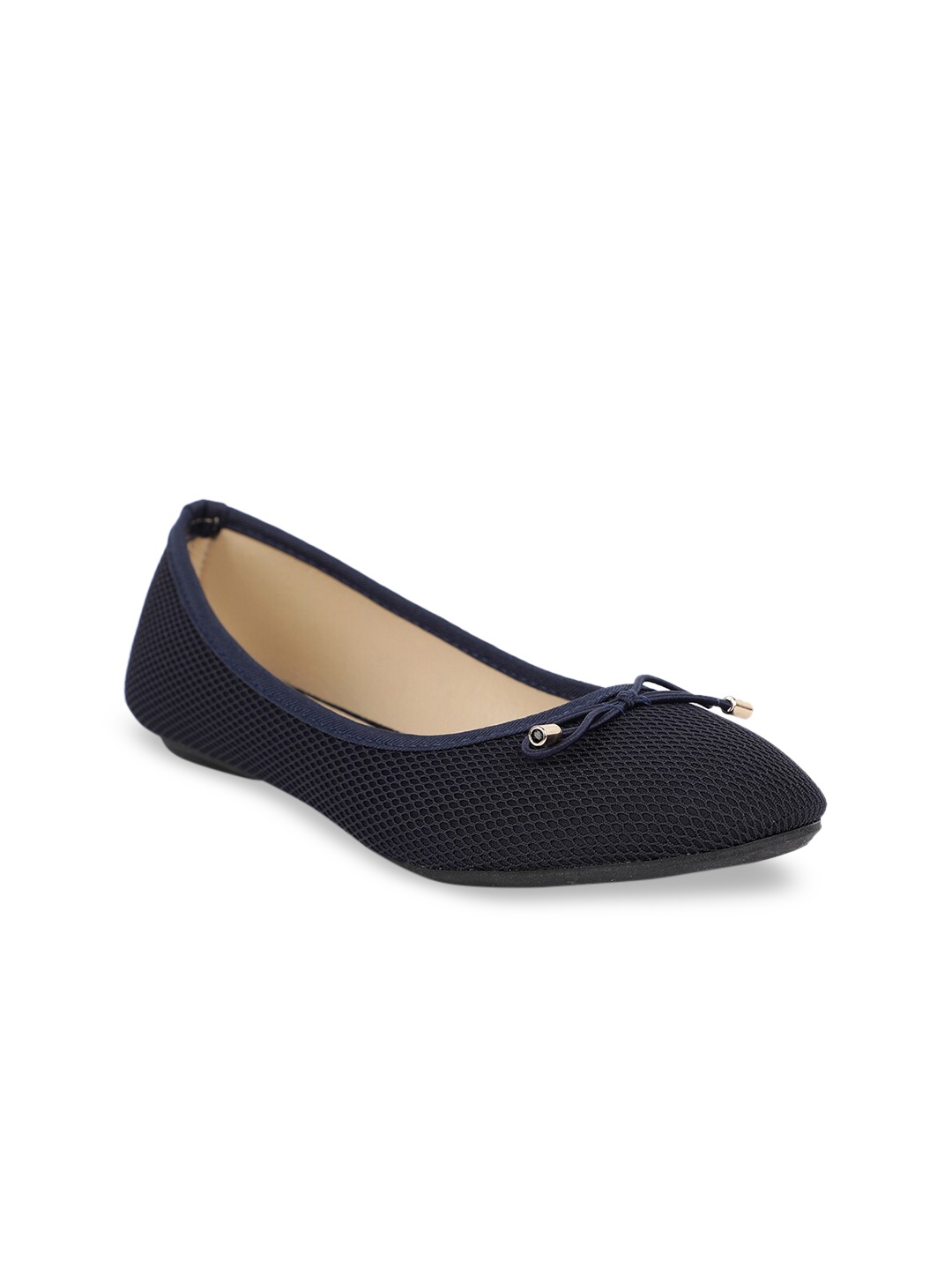 

Bata Women Black Woven Design PU Ballerinas