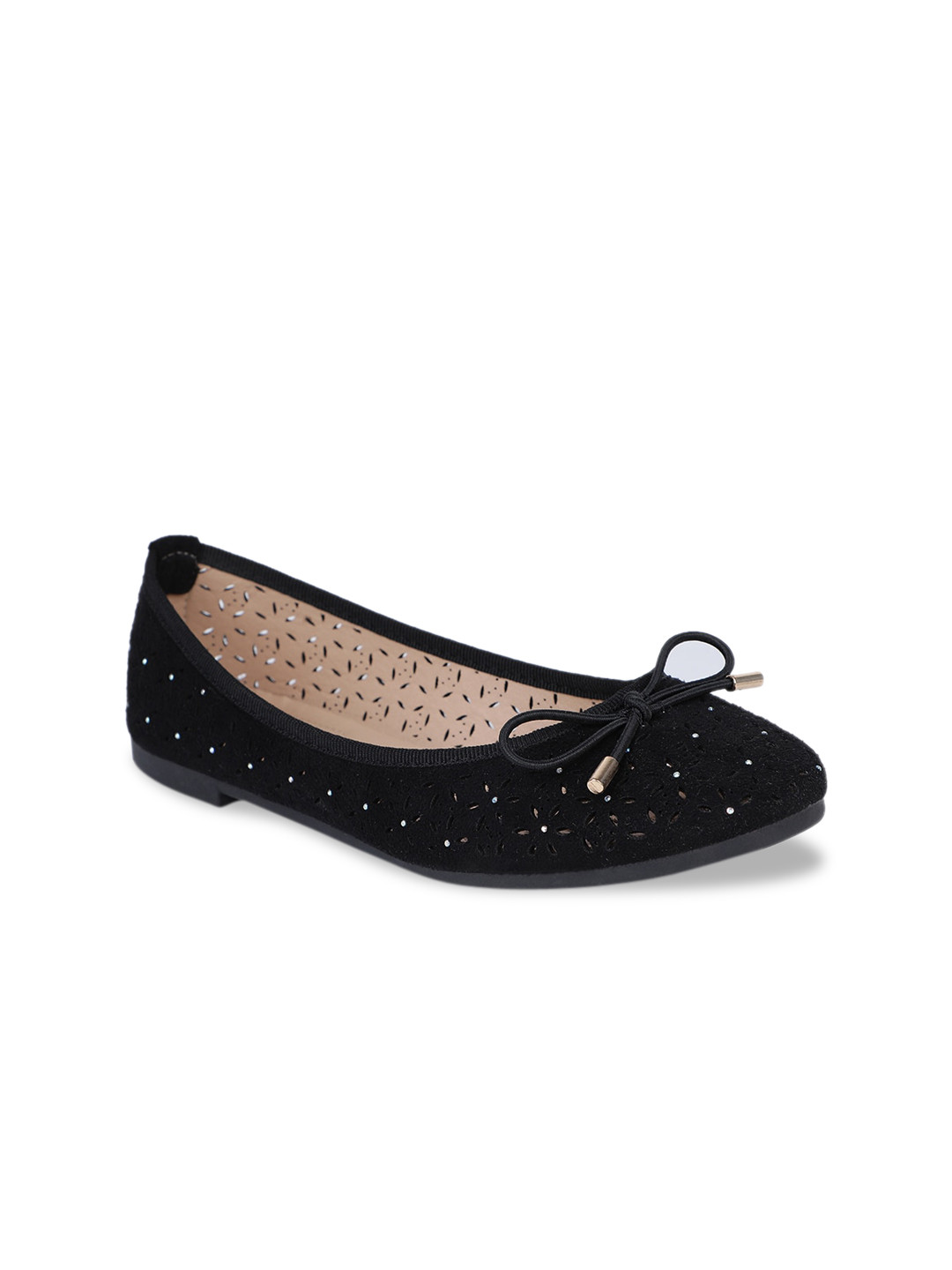 

Bata Women Black Embellished PU Ballerinas