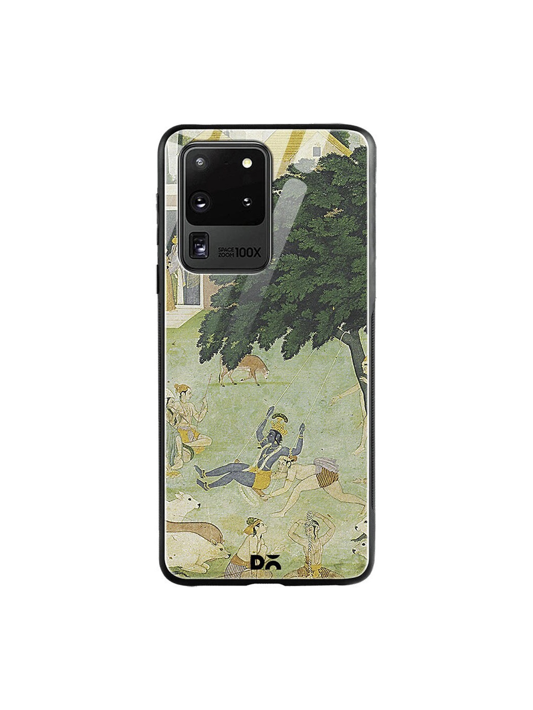 

DailyObjects Green & Grey Krishan Swing Friends Samsung Galaxy S20 Ultra Glass Case