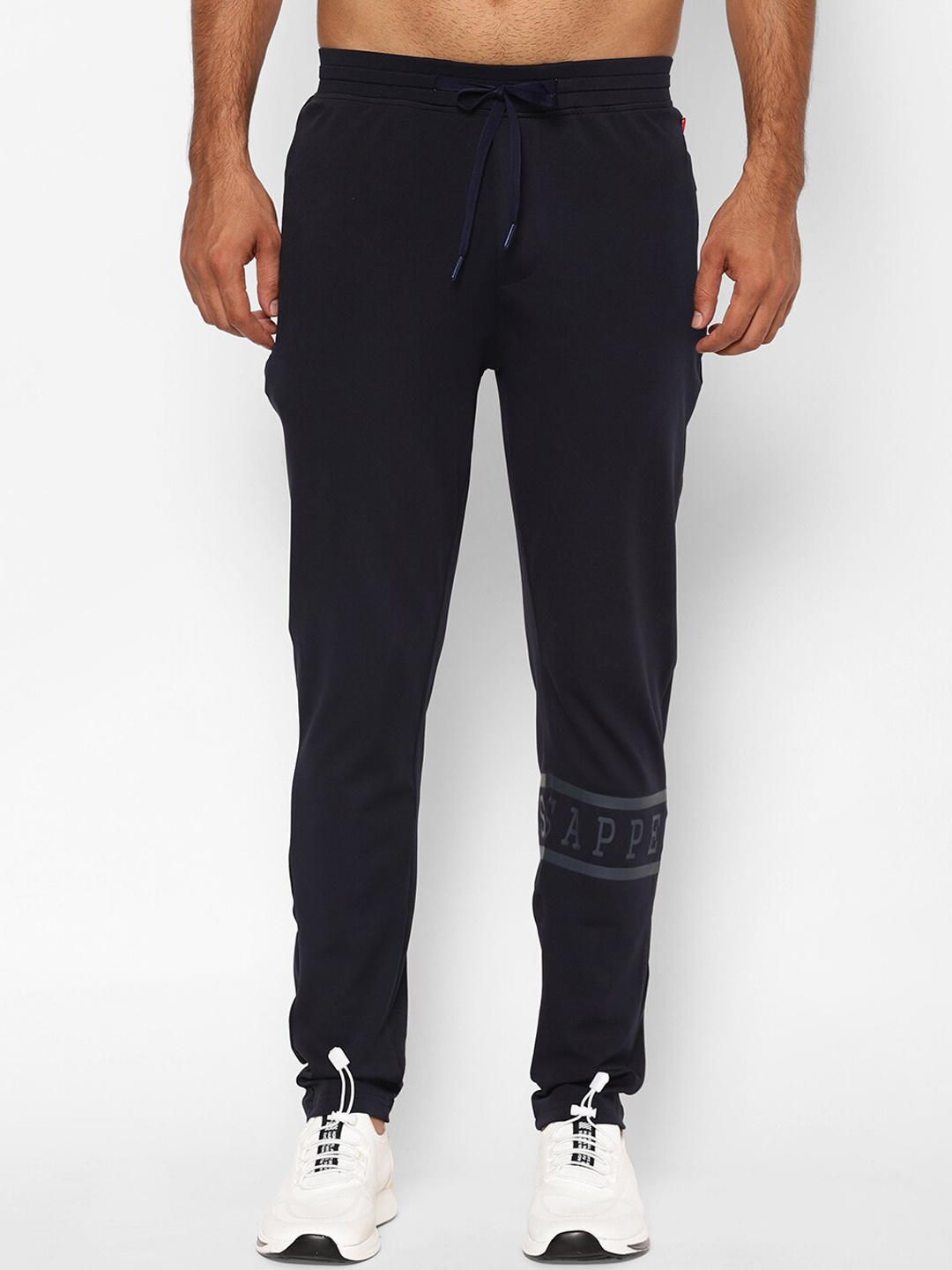 

SAPPER Men Navy Blue Solid Slim-Fit Track Pants