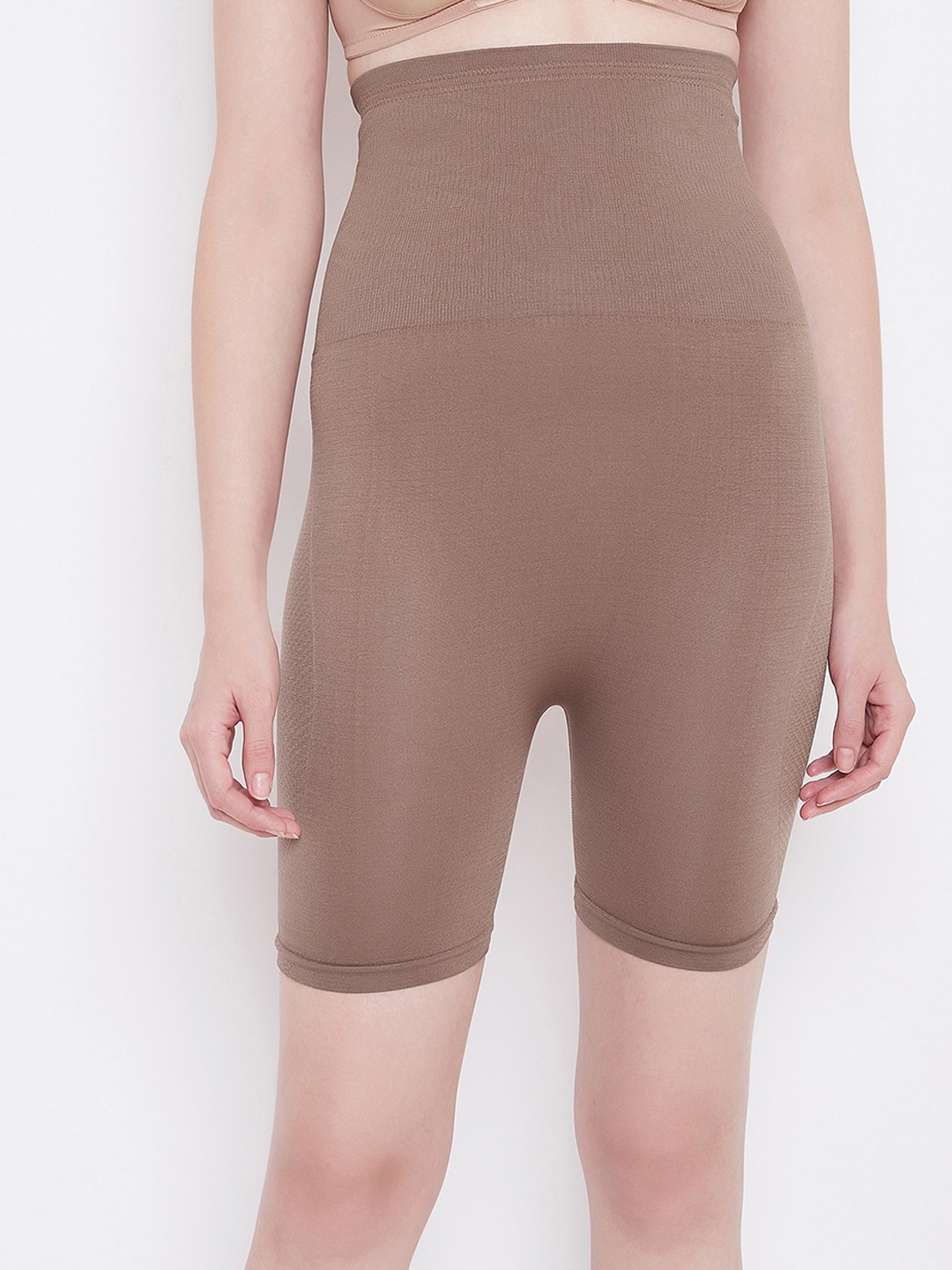 Clovia Women Brown Solid 4-In-1 Shapewear