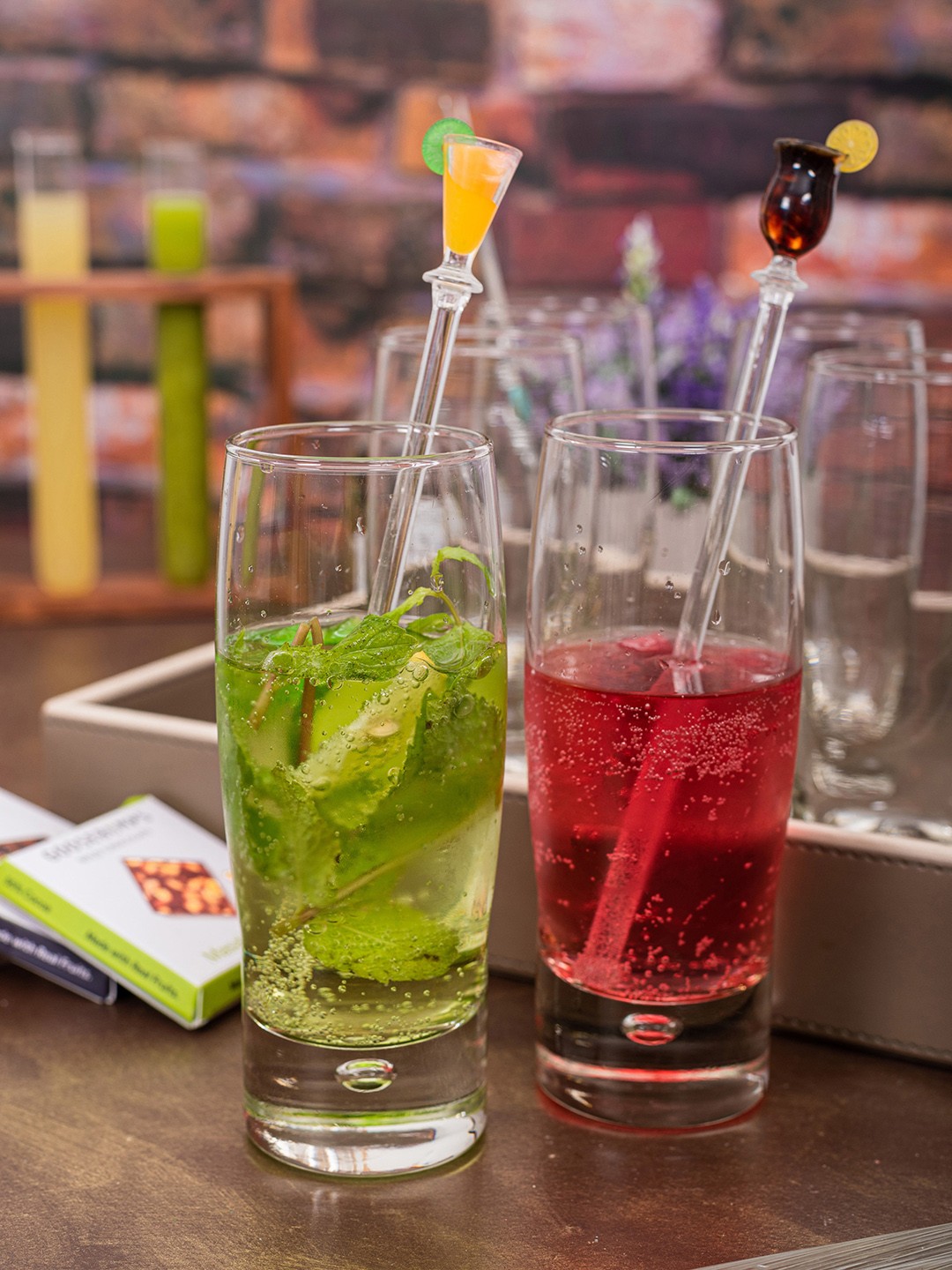 

GOODHOMES Set of 6 Transparent Solid Durobor Bubble Glass Tumblers