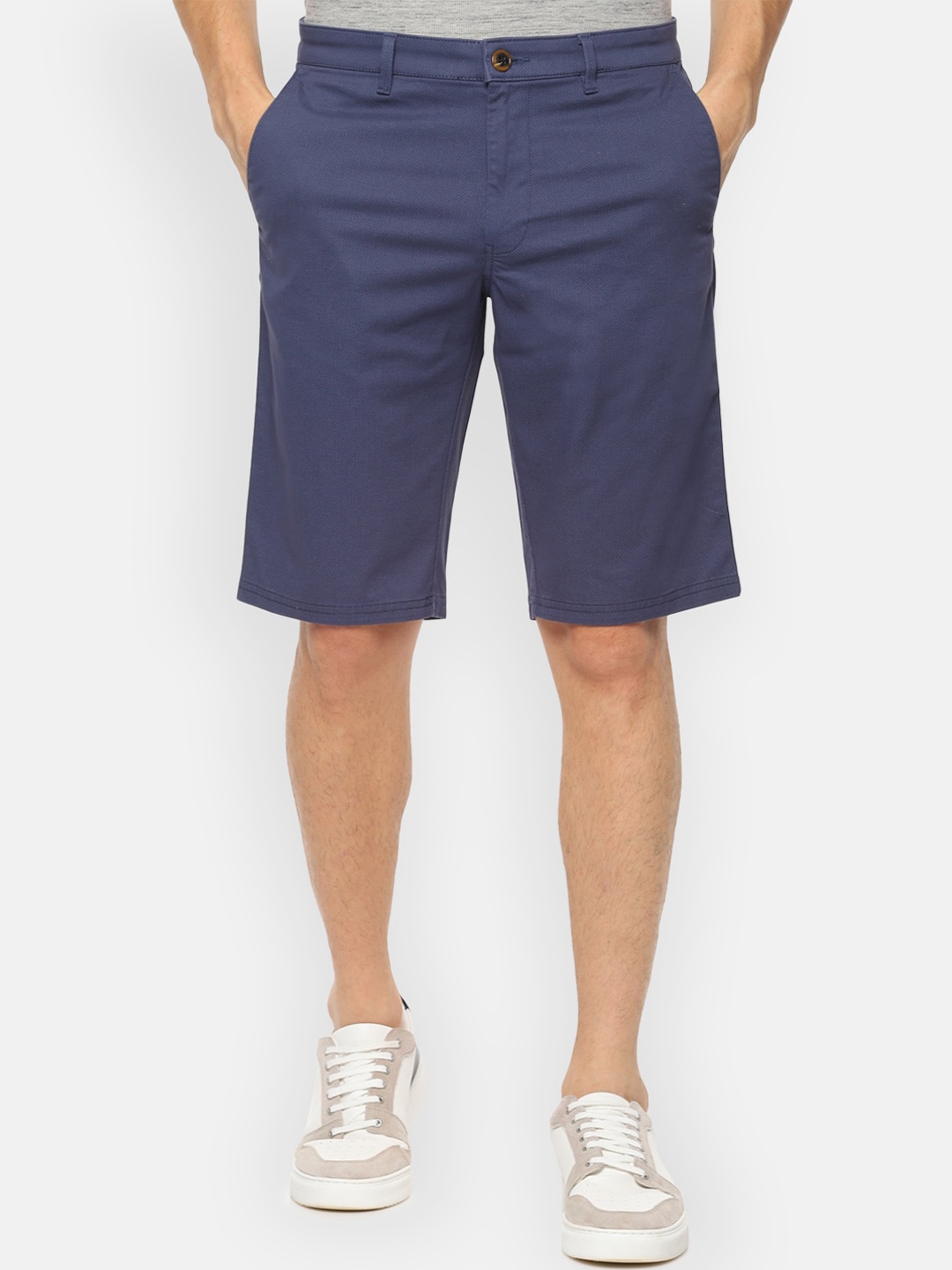 

Van Heusen Sport Men Navy Blue Solid Regular Shorts