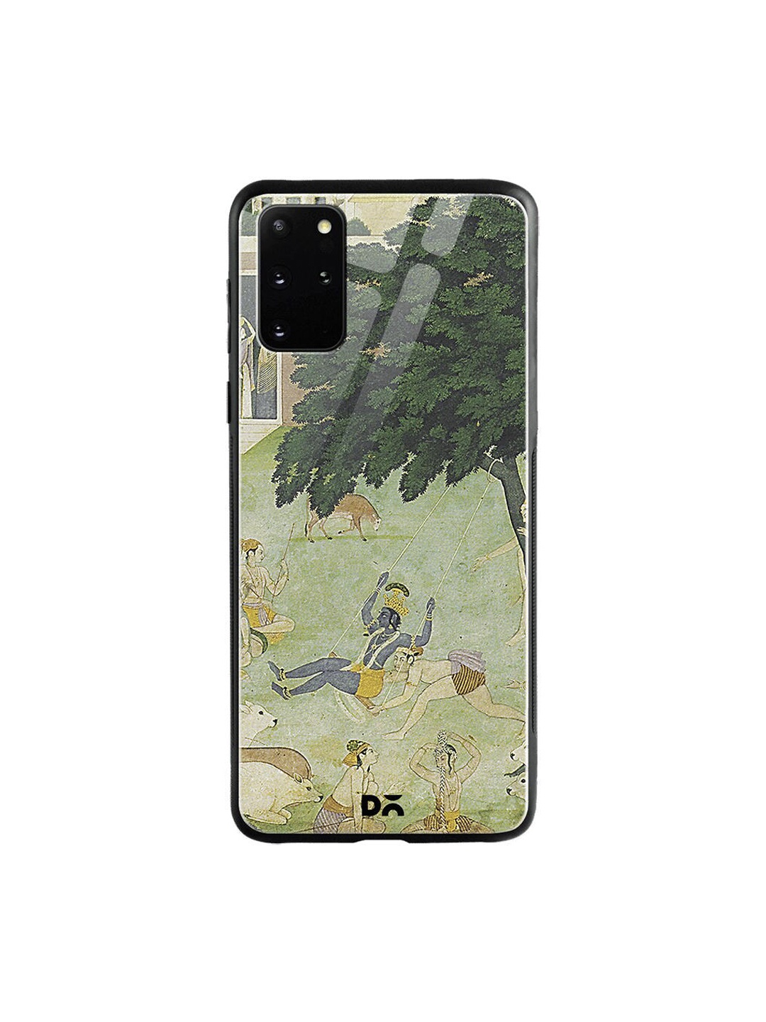 

DailyObjects Green & Grey Krishan Swing Friends Samsung Galaxy S20 Plus Glass Case