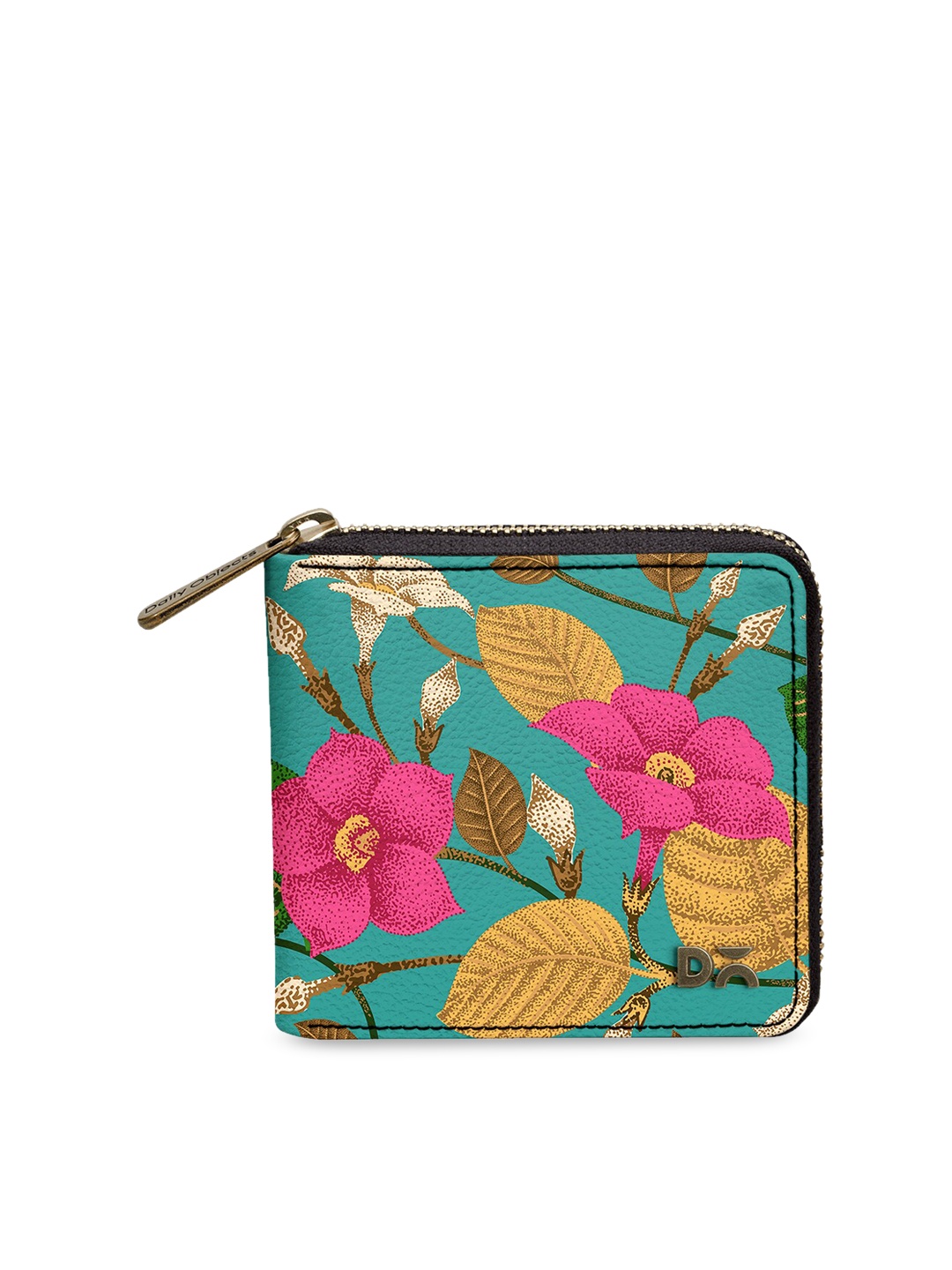

DailyObjects Women Blue & Pink Printed Zip Around Wallet