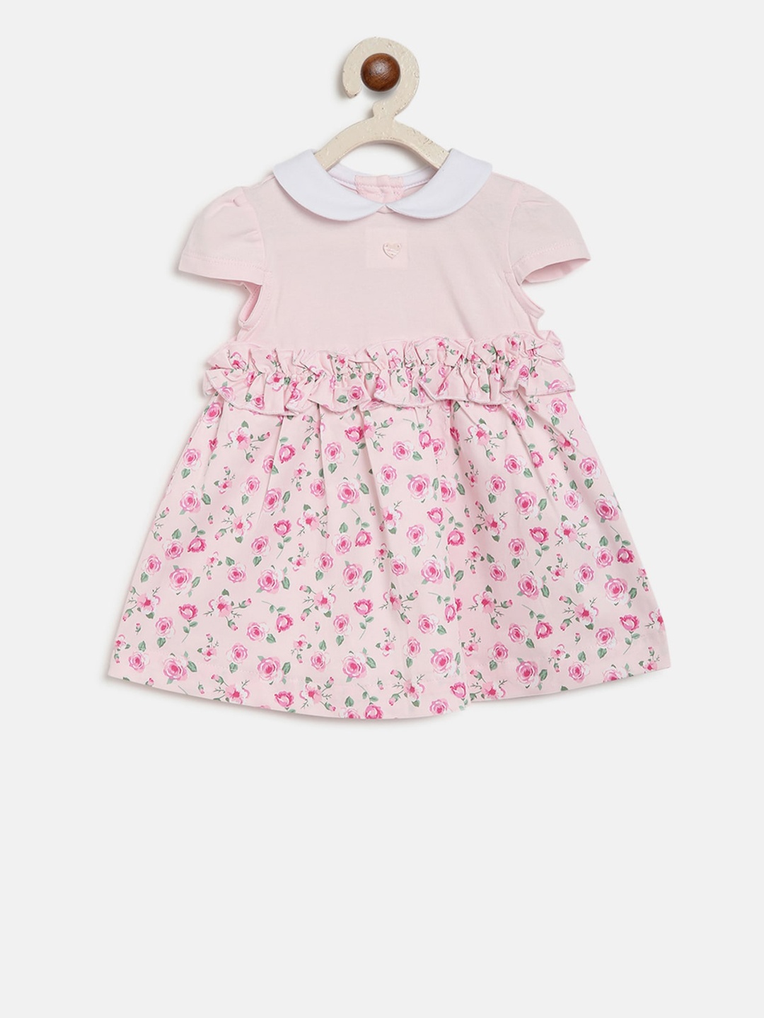 

Chicco Girls Pink Printed Fit and Flare Dress
