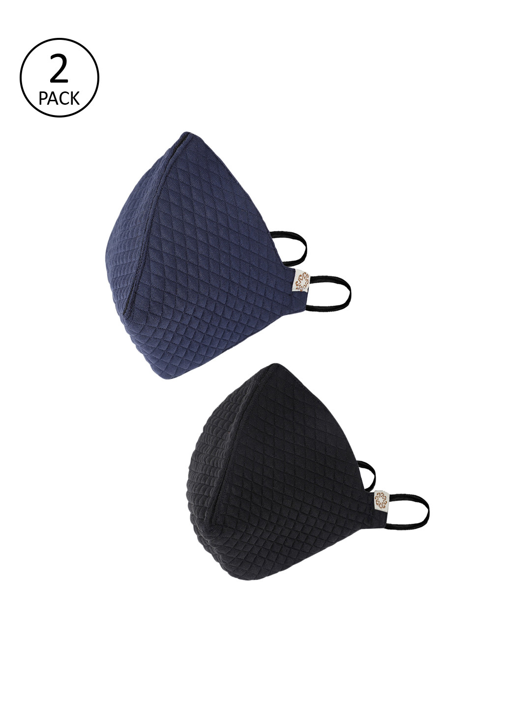 

VASTRAMAY Adults Pack of 2 Reusable 4-Layers Cloth Masks, Black