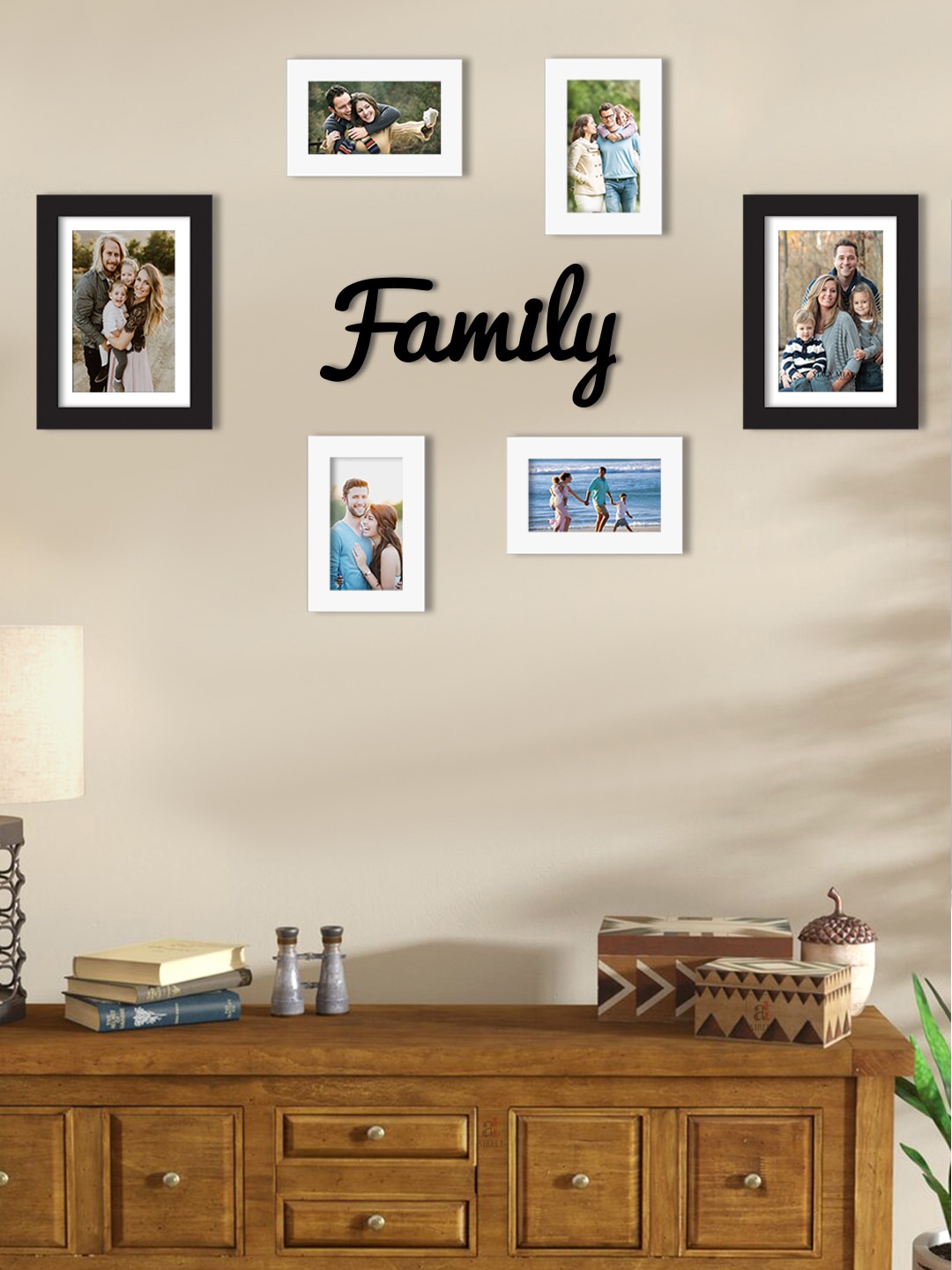 

Art Street Set Of 6 Solid Individual Wall Photo Frames, White
