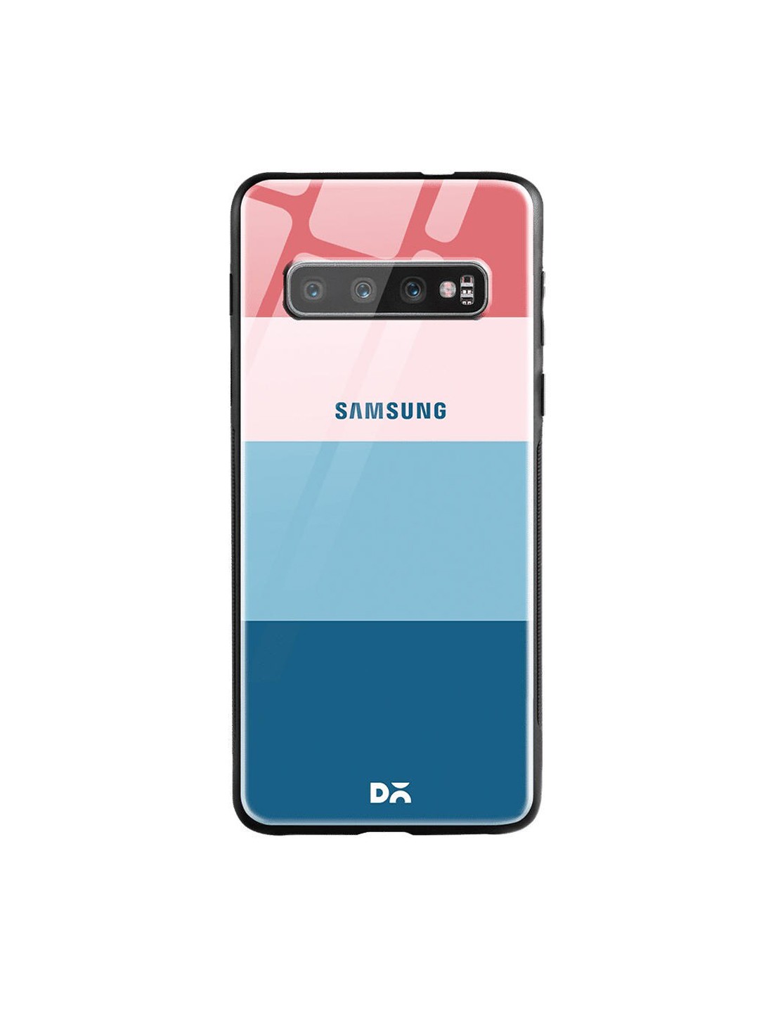 

DailyObjects Blue & Pink Candy Quad Samsung Galaxy S10 Shock Absorbent Glass Case