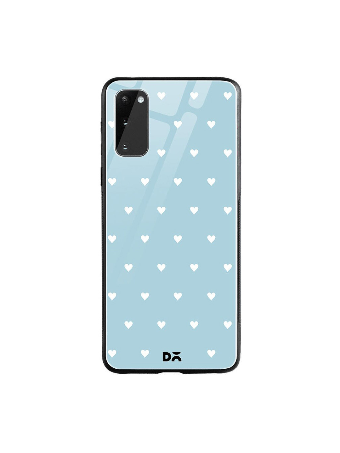 

DailyObjects Blue & White Water Hearts Samsung Galaxy S20 Shock Absorbent Glass Case