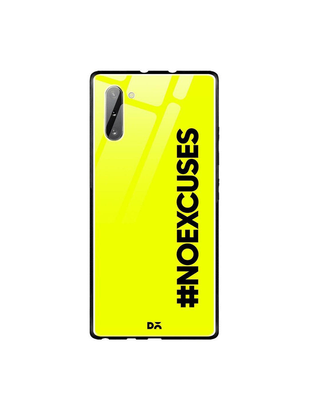 

DailyObjects Fluorescent Green & Black No Excuses Samsung Galaxy Note 10 Shock Absorbent Glass Case