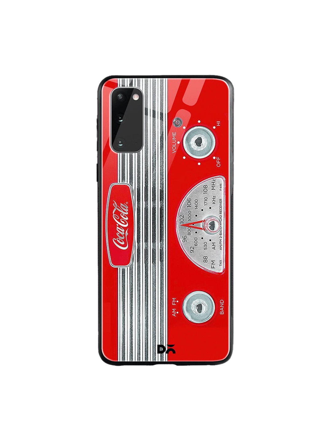 

DailyObjects Red & Grey Coke Radio Samsung Galaxy S20 Shock Absorbent Glass Case