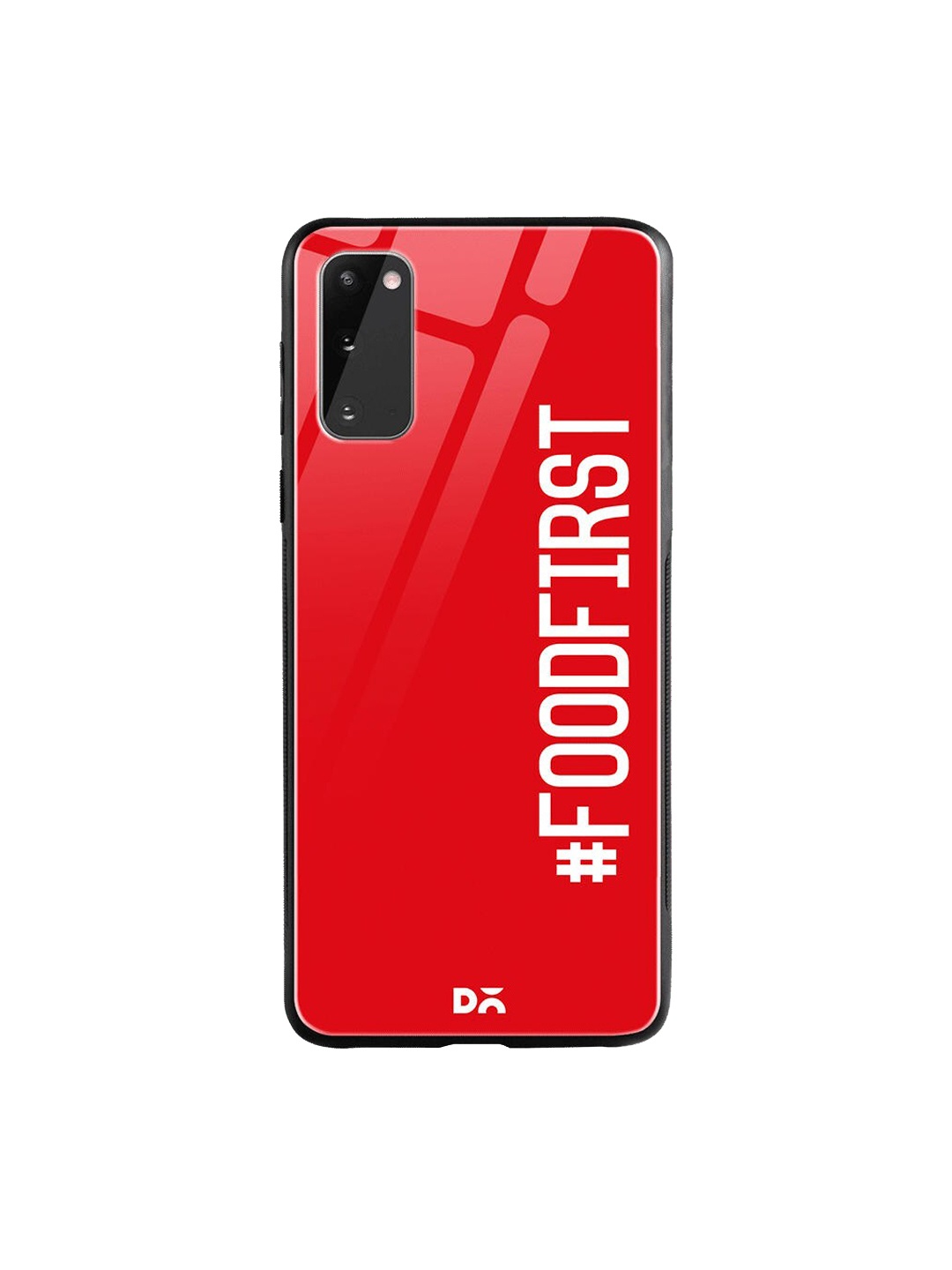 

DailyObjects Red & White Food First Samsung Galaxy S20 Shock Absorbent Glass Case