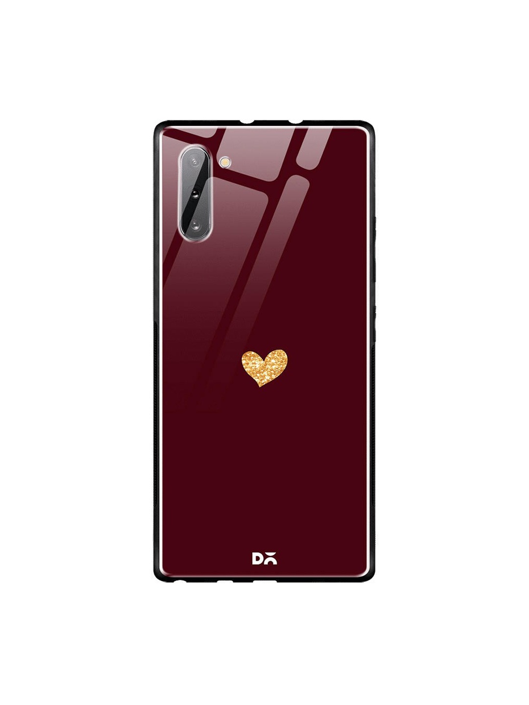 

DailyObjects Maroon Sparkle Heart Samsung Galaxy Note 10 Shock Absorbent Glass Case