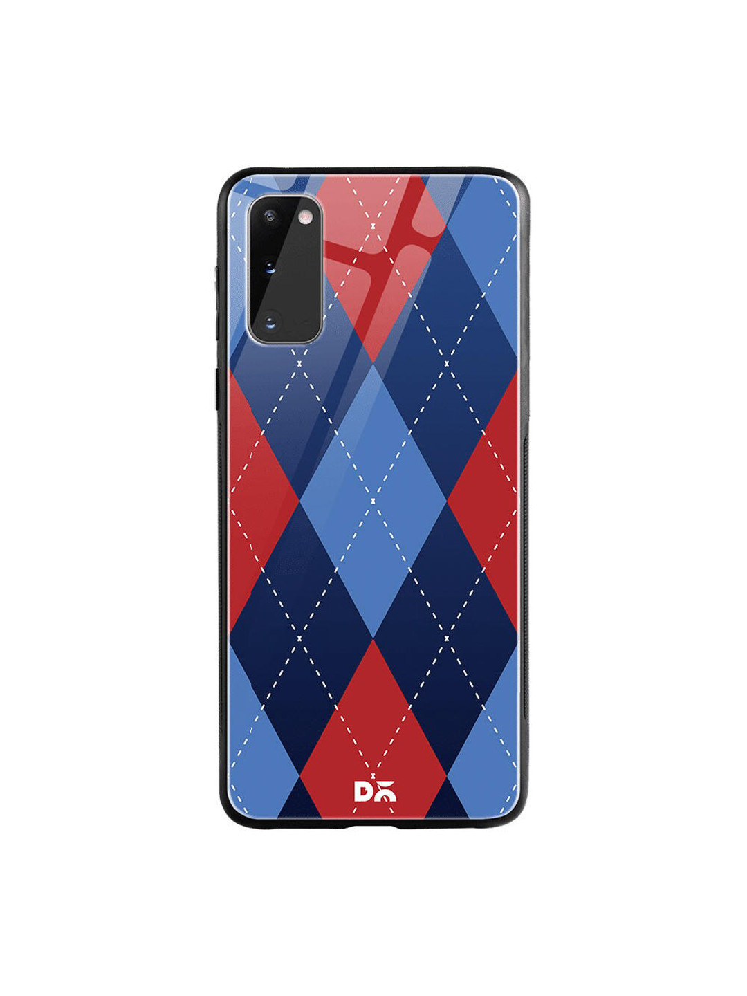 

DailyObjects Blue & Red Dual Diamond Nightfall Samsung Galaxy S20 Shock Absorbent Glass Case