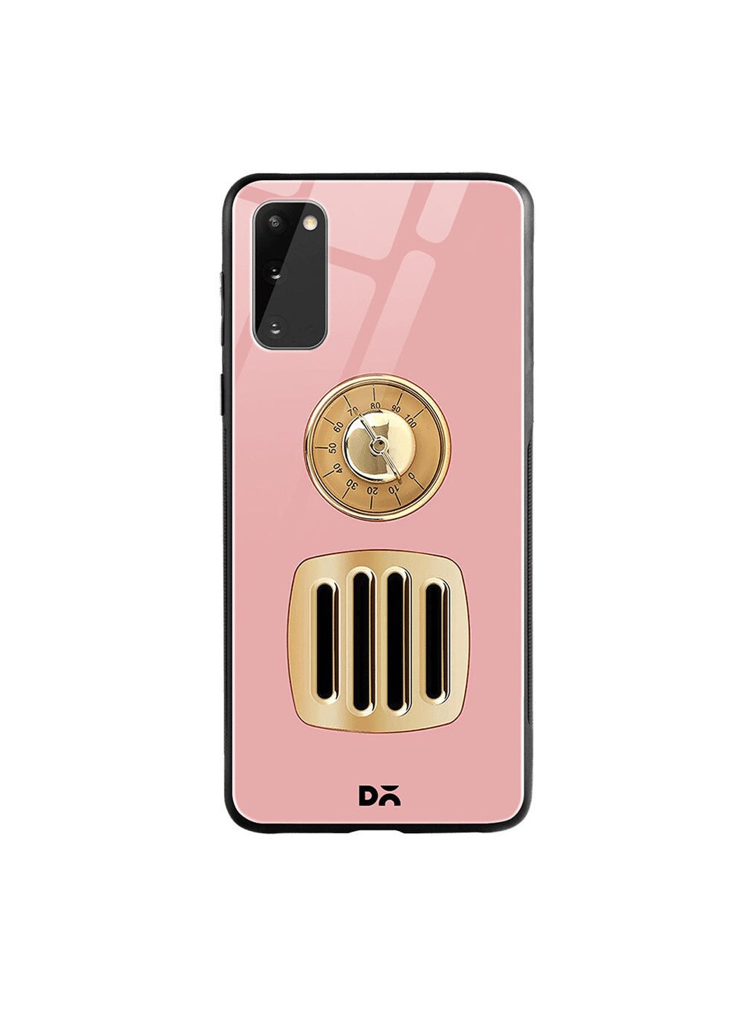 

DailyObjects Pink & Brown Radio Samsung Galaxy S20 Shock Absorbent Glass Case