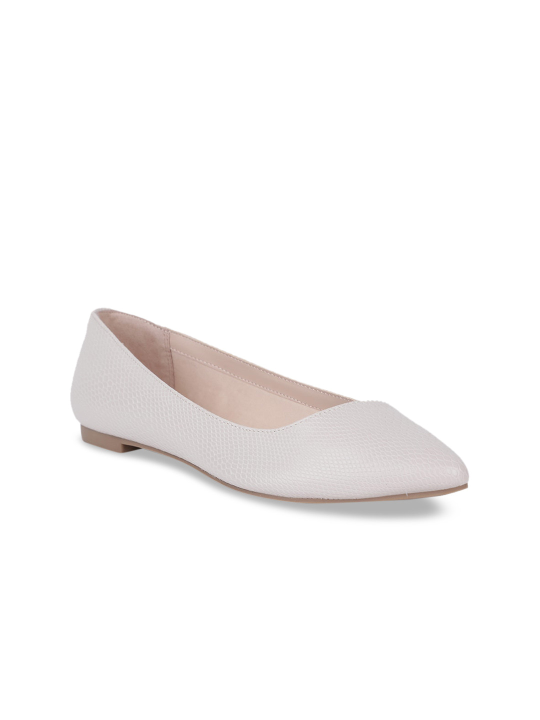

Bata Women White Solid Ballerinas