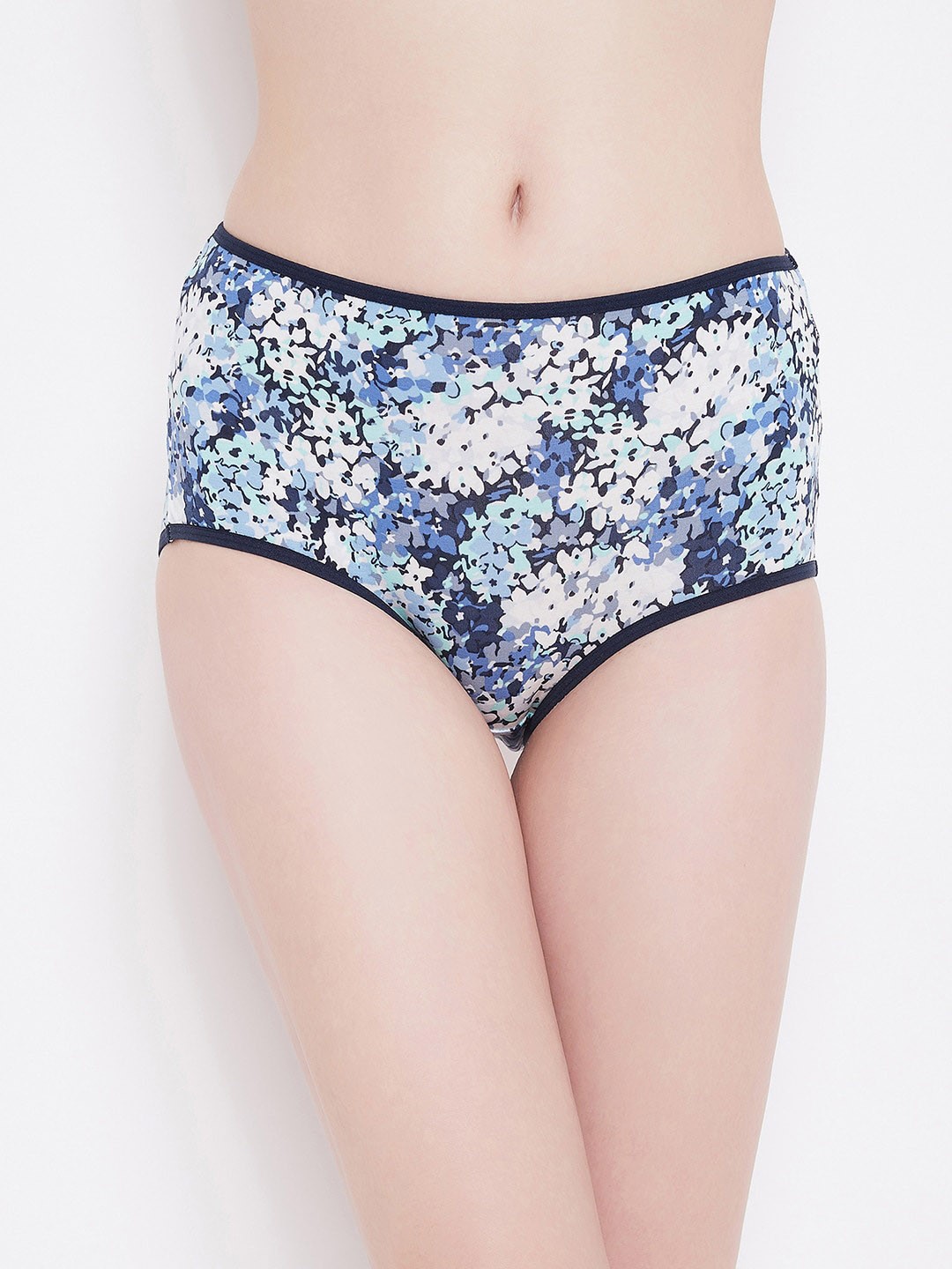 

Clovia Women Blue & White Floral Printed Hipster Briefs PN3318F03