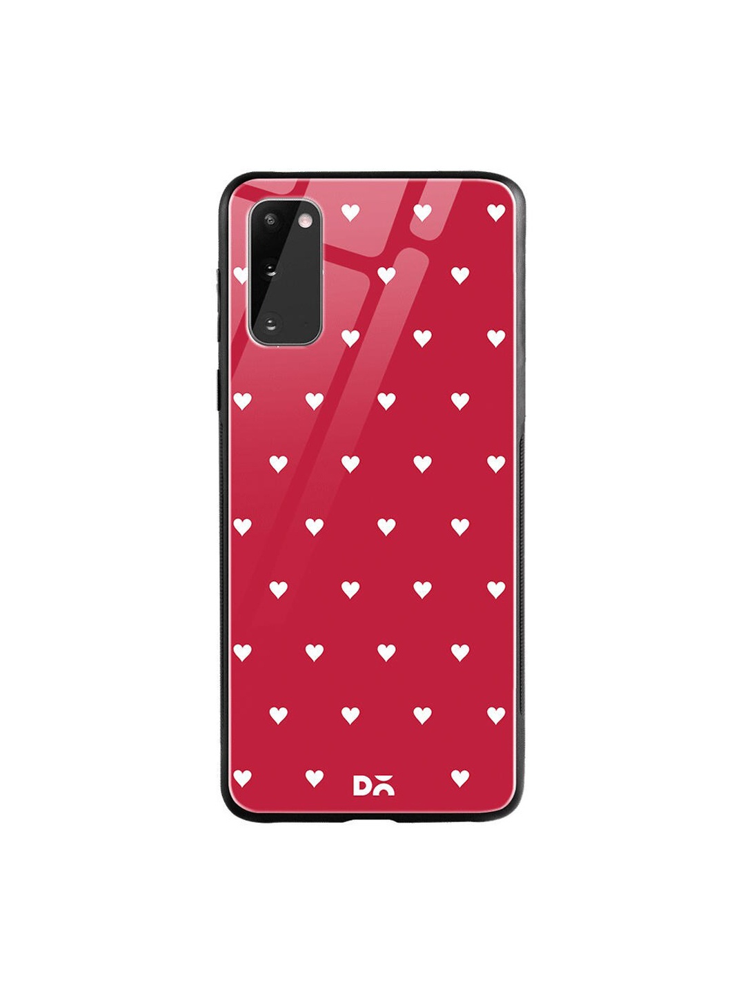 

DailyObjects Red & White Rose Hearts Samsung Galaxy S20 Shock Absorbent Glass Case