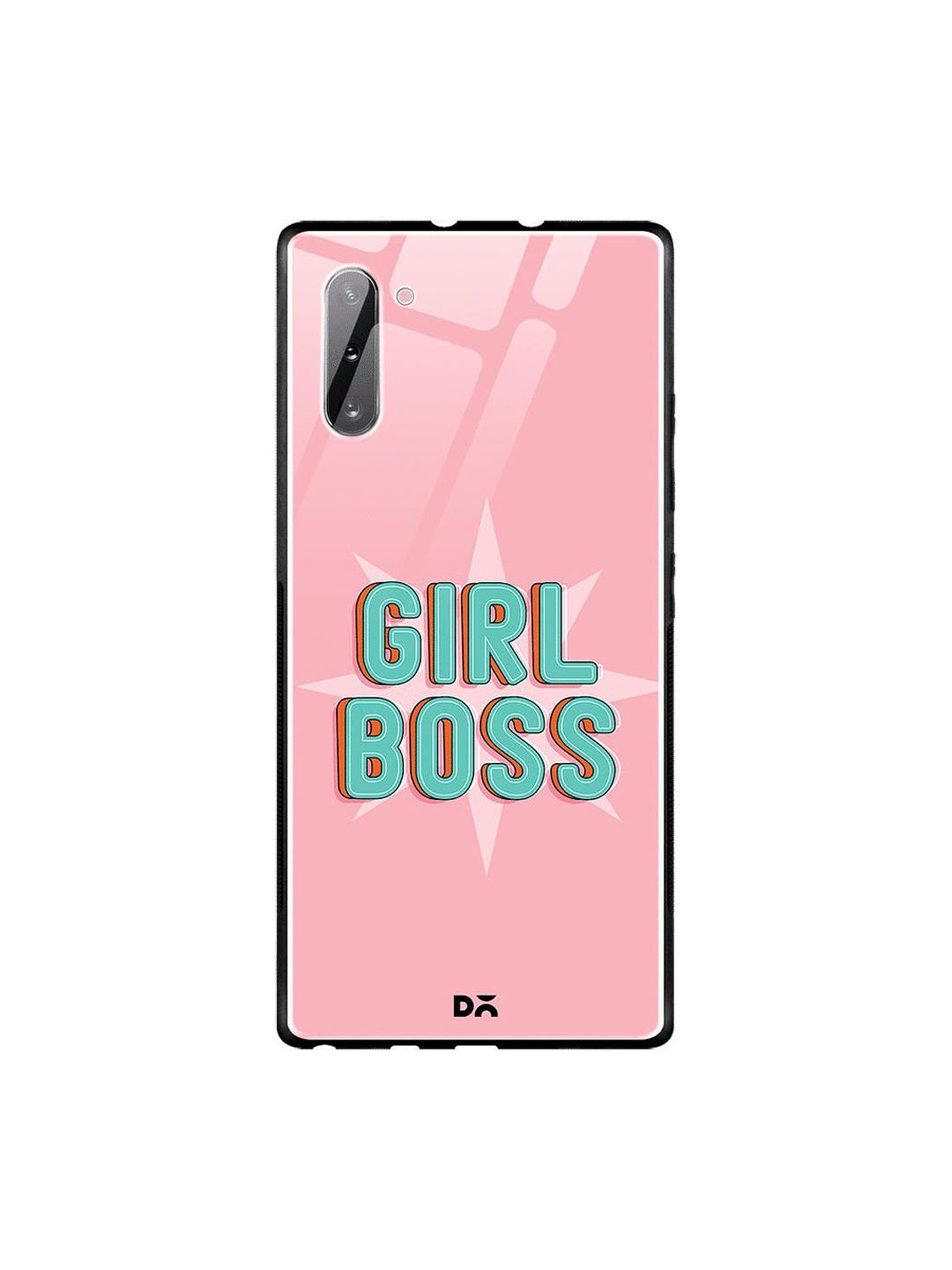 

DailyObjects Pink Girl Boss Star Samsung Galaxy Note 10 Shock Absorbent Glass Case