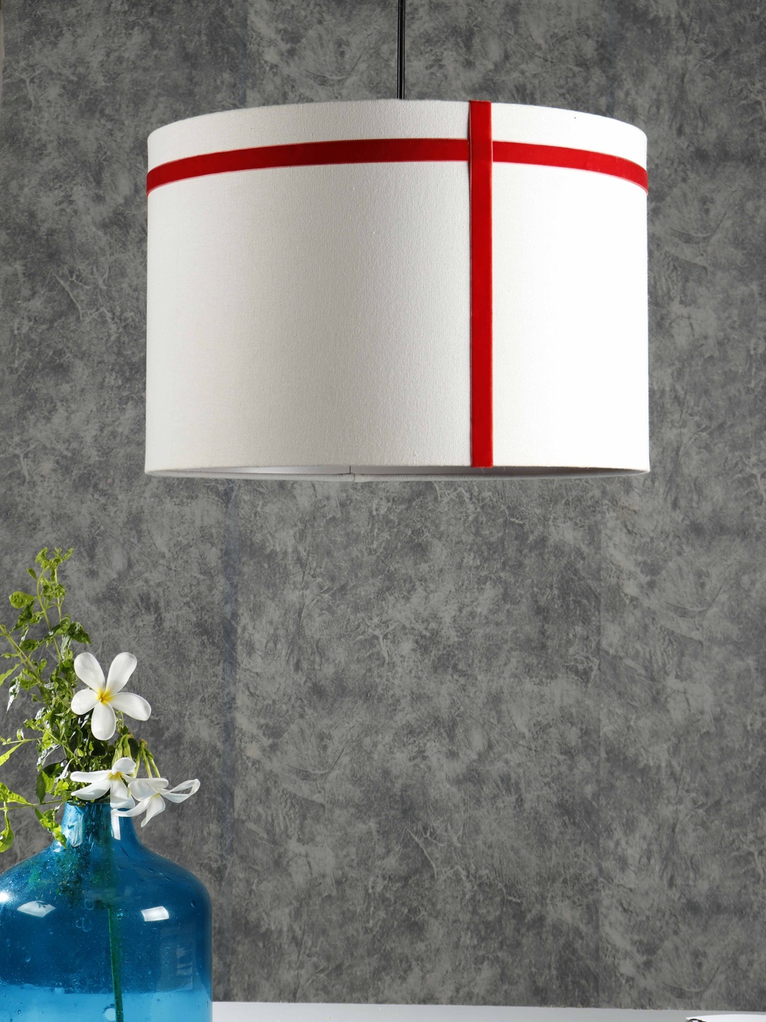 

Grated Ginger White & Red Solid Handcrafted Hanging Light