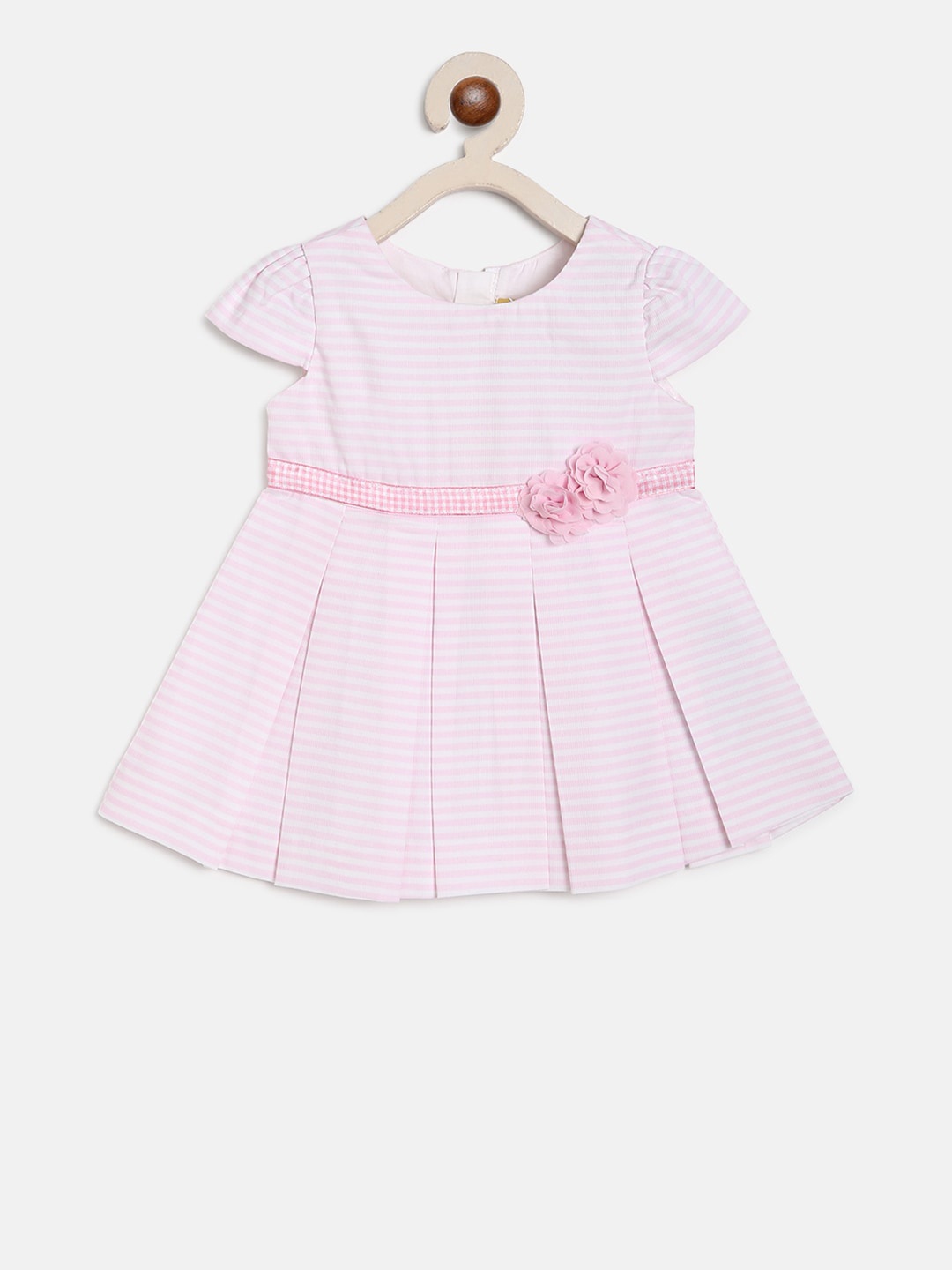 

Chicco Girls Pink & White Striped Fit and Flare Dress