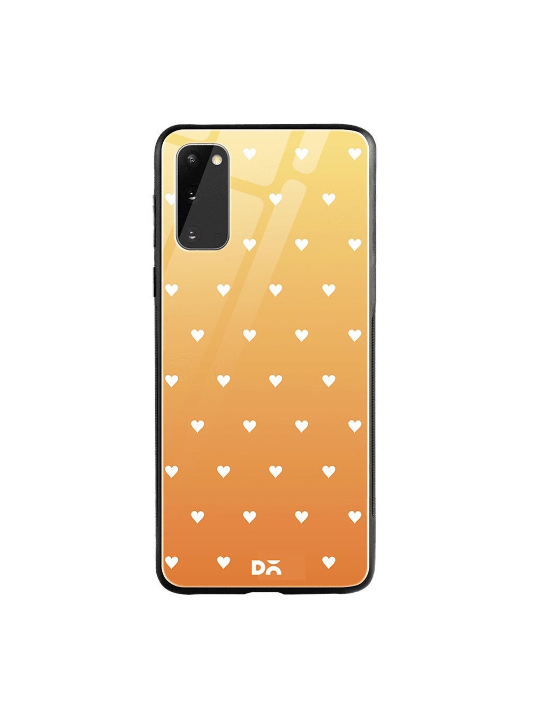 

DailyObjects Yellow & White Summer Hearts Samsung Galaxy S20 Shock Absorbent Glass Case