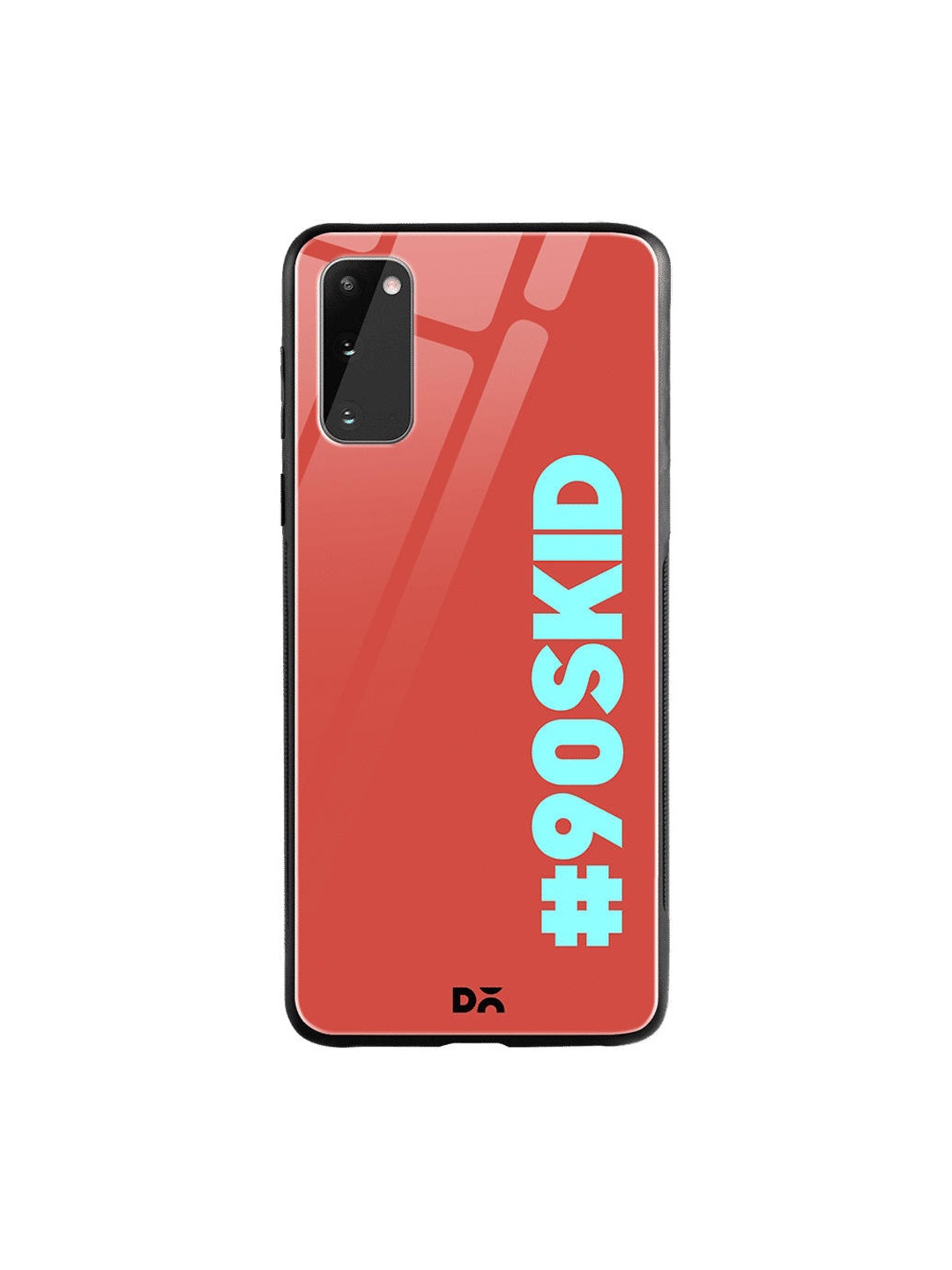 

DailyObjects Red & Sea-Green 90s Kid Samsung Galaxy S20 Shock Absorbent Glass Case