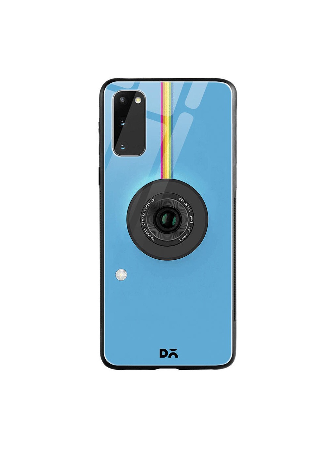 

DailyObjects Blue & Black Polaroid Camera Samsung Galaxy S20 Shock Absorbent Glass Case