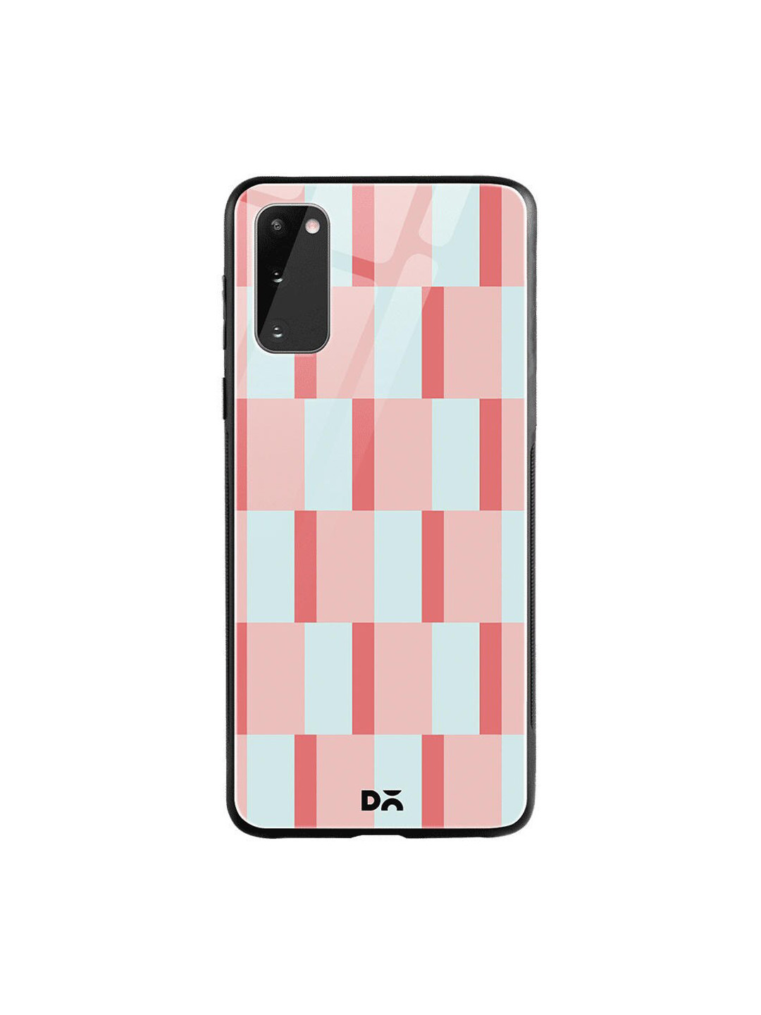 

DailyObjects Pink & Red Dual Blush Checks Samsung Galaxy S20 Shock Absorbent Glass Case