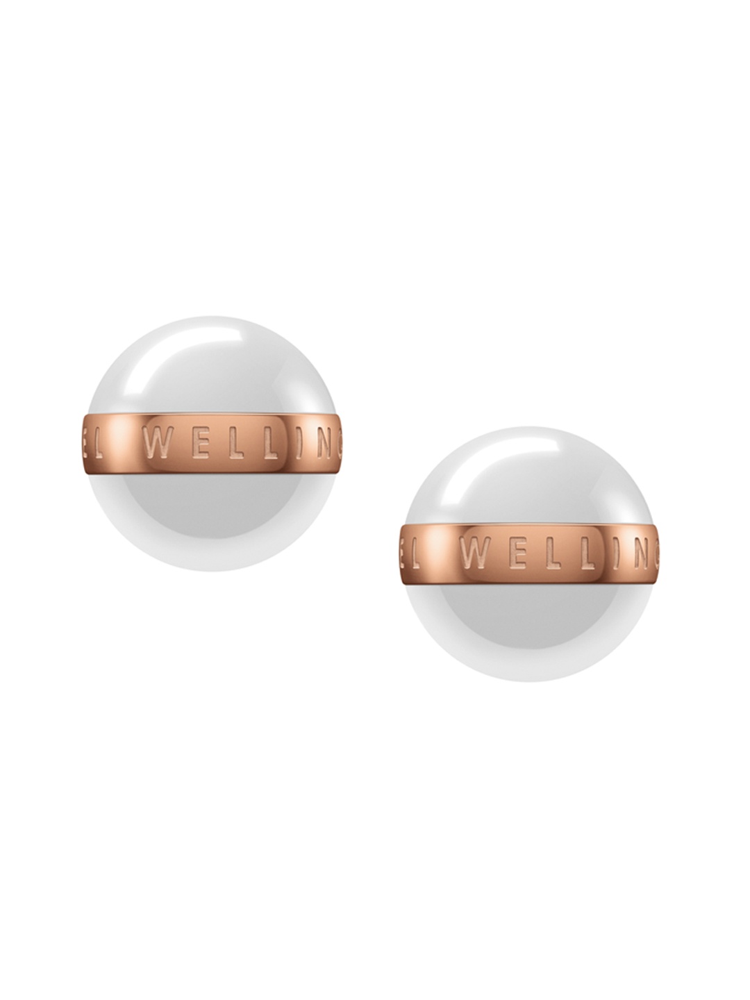 

Daniel Wellington Rose Gold-Plated & White Circular Studs