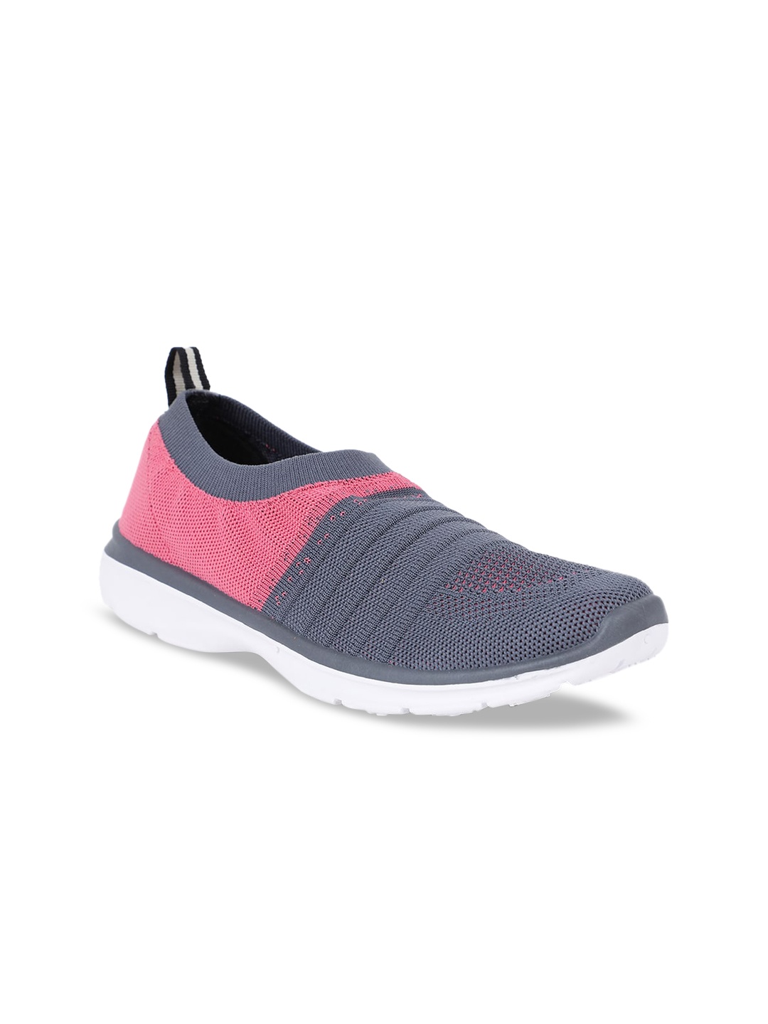 

Bata Women Grey & Pink Colourblocked Slip-On Sneakers