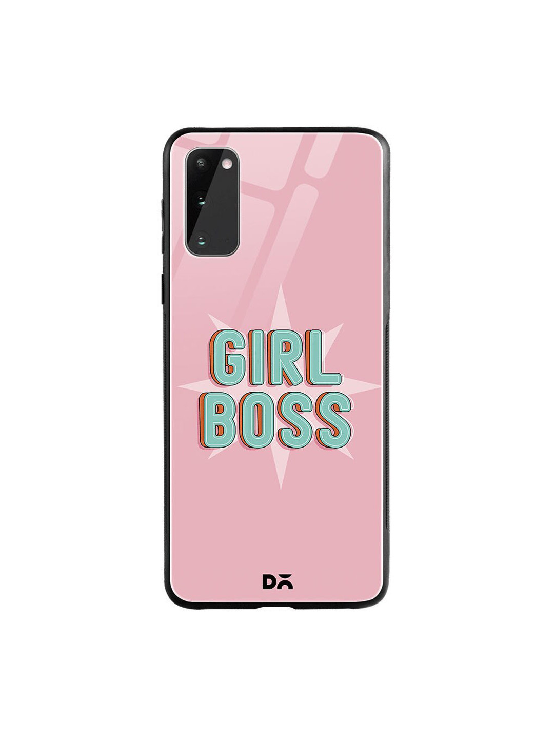 

DailyObjects Pink & Green Girl Boss Star Samsung Galaxy S20 Shock Absorbent Glass Case