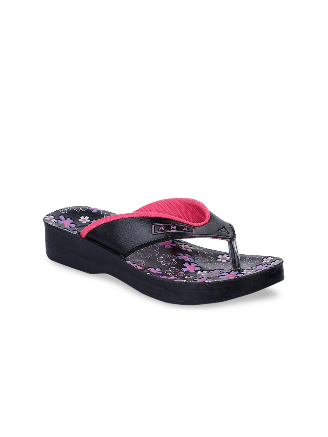 

Liberty Women Pink & Black Solid Thong Flip-Flops